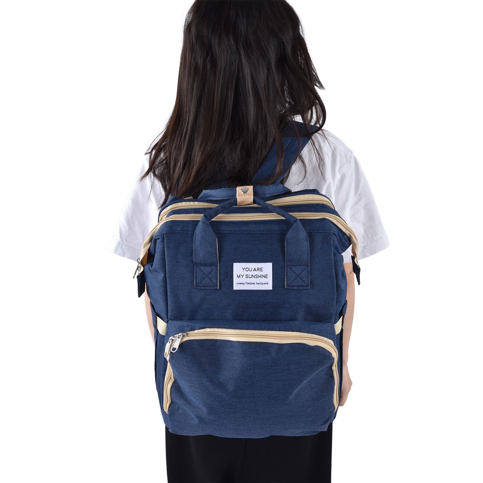 Backpack Multifunctional Foldable Large Capacity Baby Diaper Storage Bag for view 2