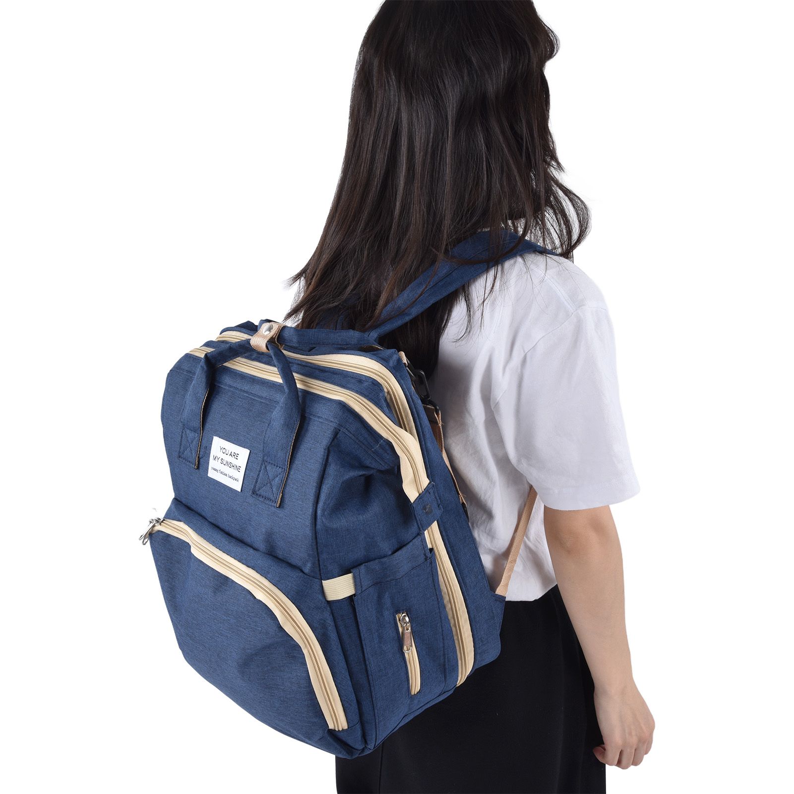 Backpack Multifunctional Foldable Large Capacity Baby Diaper Storage Bag for view 6