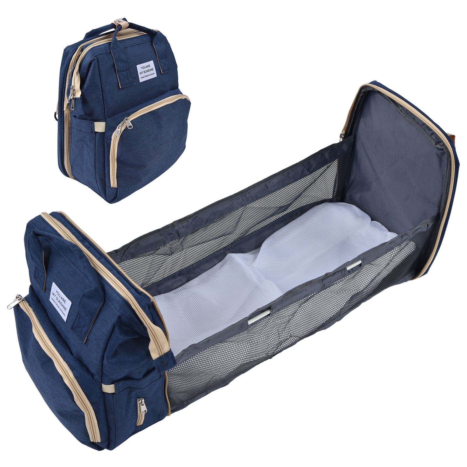 Backpack Multifunctional Foldable Large Capacity Baby Diaper Storage Bag for view 10