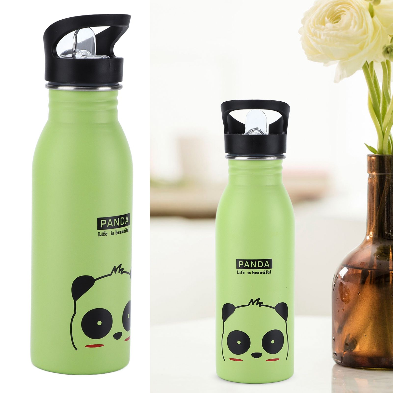 Stainless Steel Sport Water Bottle 500ml Cute Vacuum Insulated Water Bottle view 11