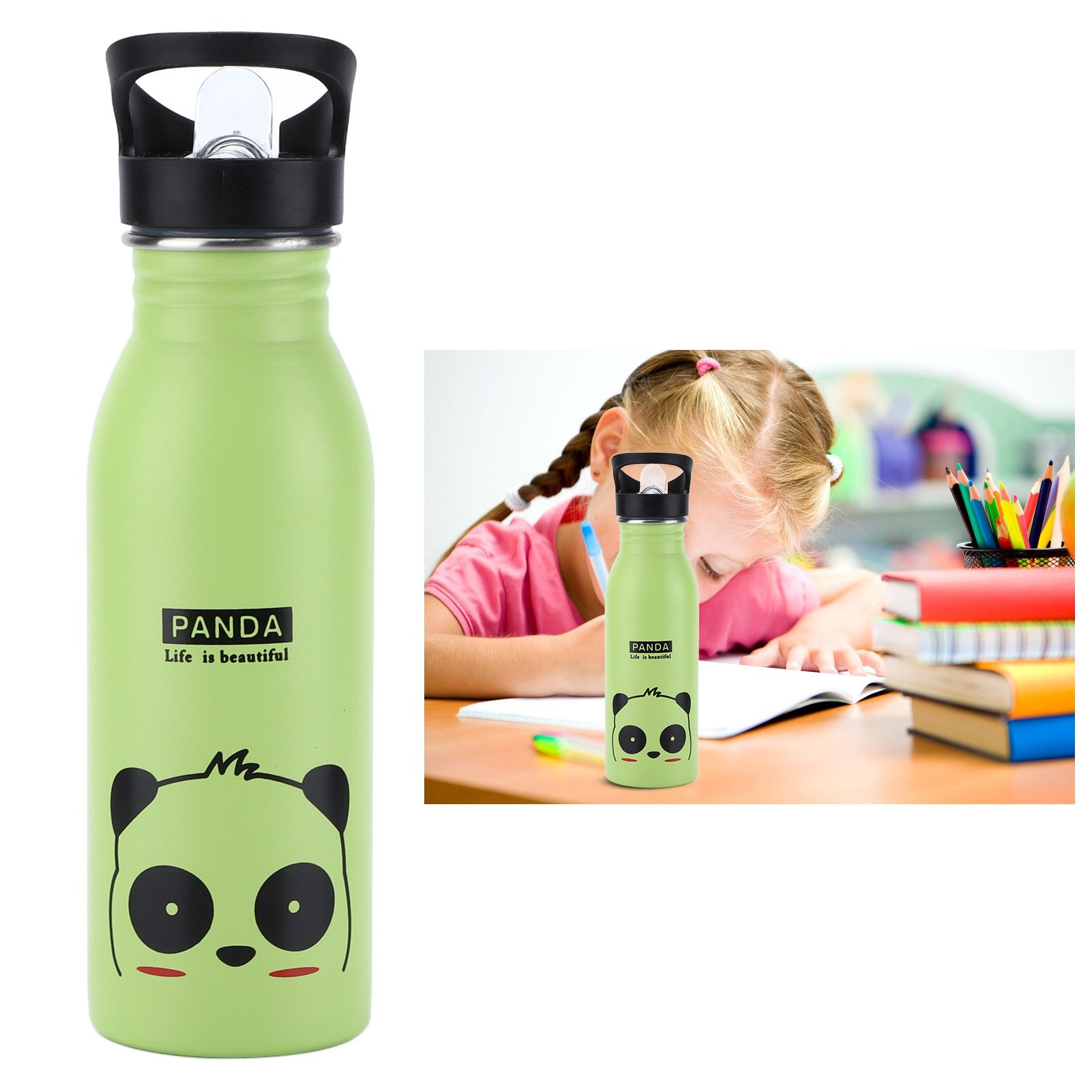 Stainless Steel Sport Water Bottle 500ml Cute Vacuum Insulated Water Bottle view 12