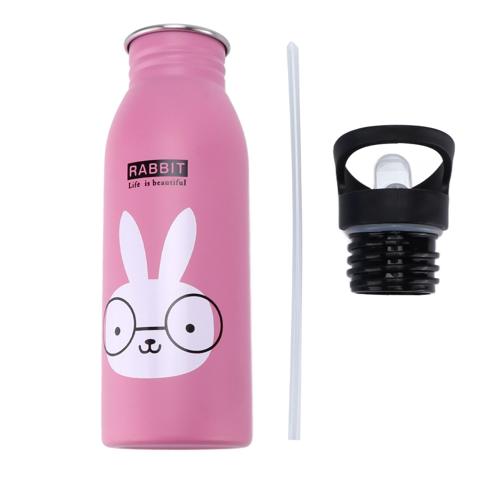 Stainless Steel Sport Water Bottle 500ml Cute Vacuum Insulated Water Bottle