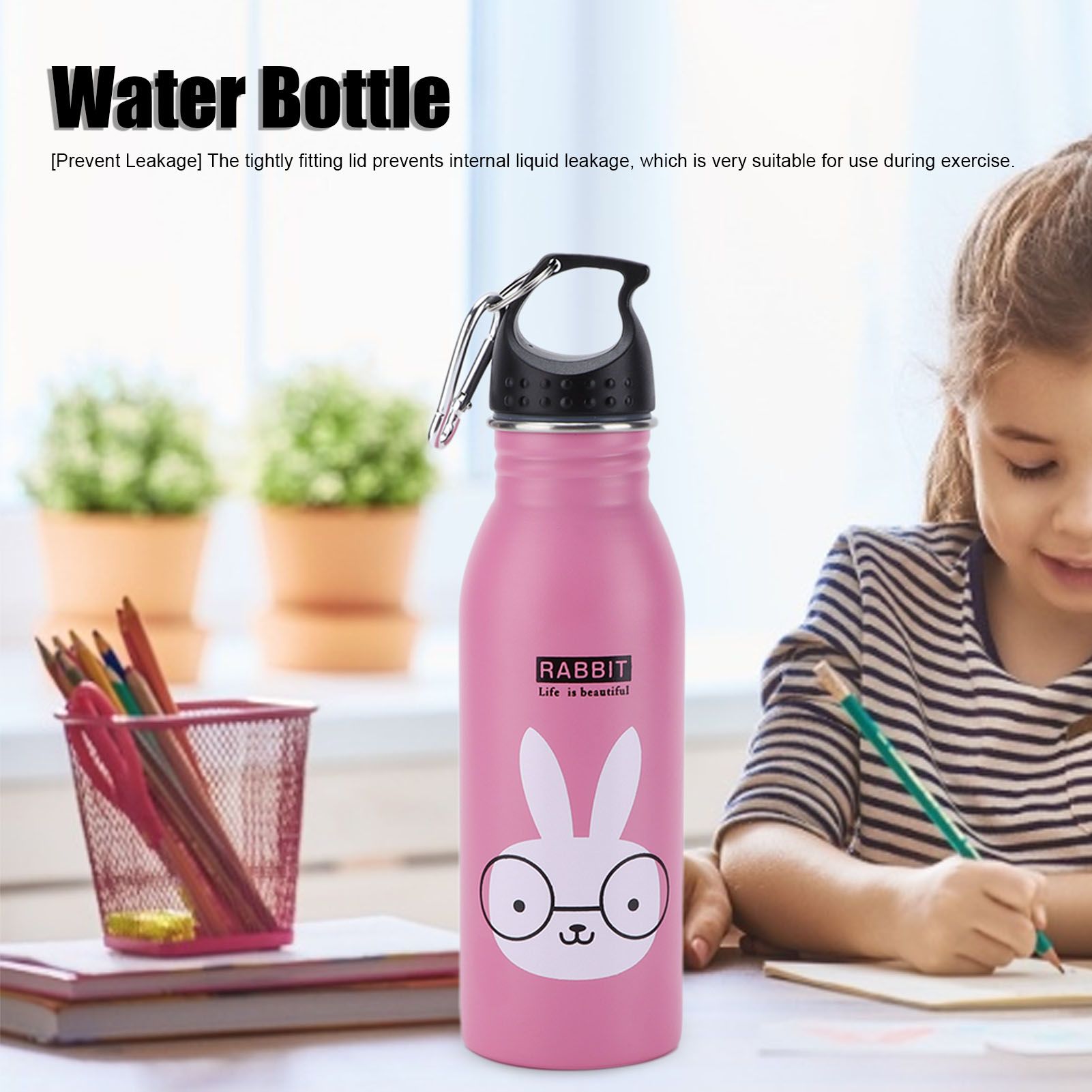K601 Cute Cartoon Water Bottle Insulated Vacumm Stainless Steel Sport Water view 15