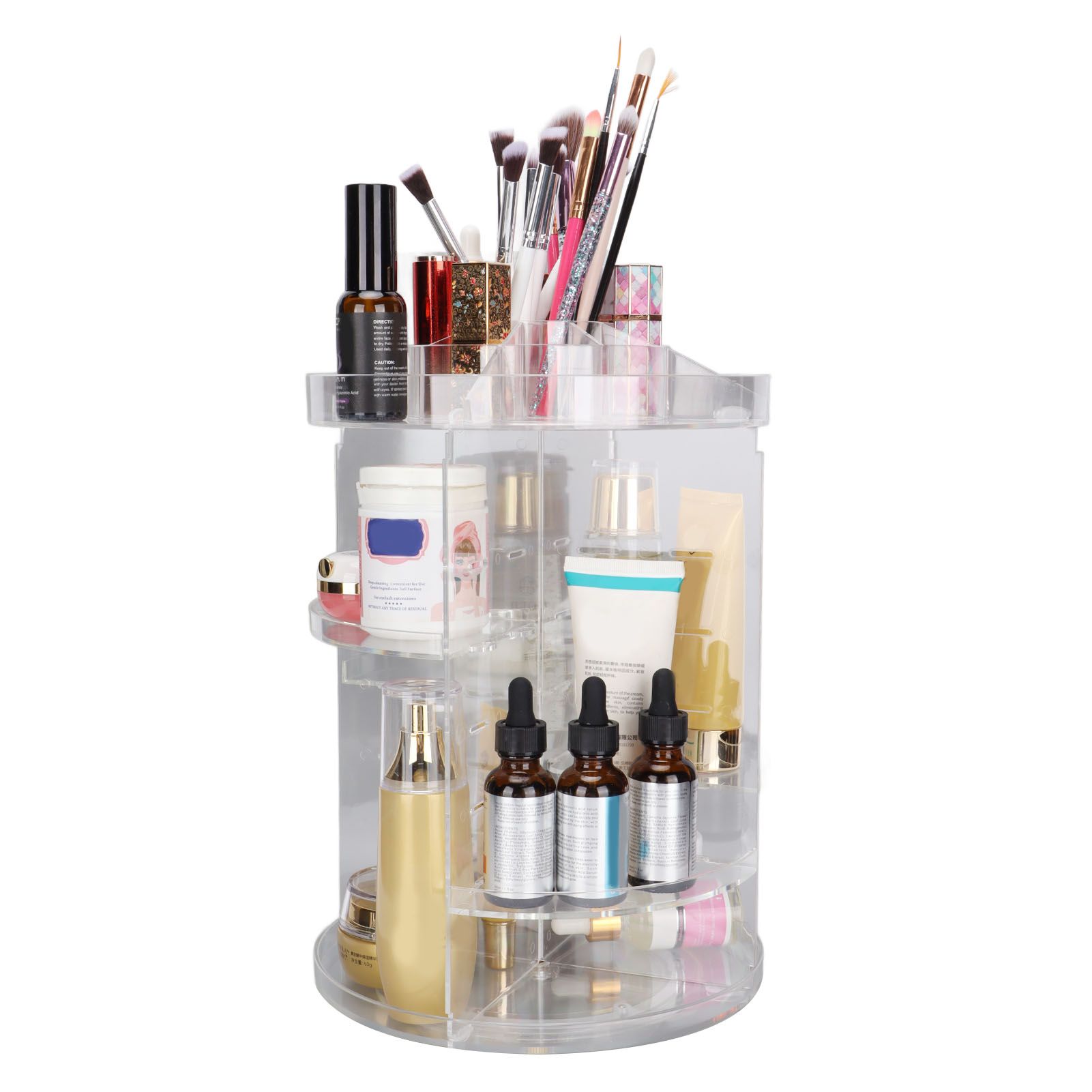 Makeup Organizer 360 Degree Rotation Cosmetic Storage Box Large Capacity view 15