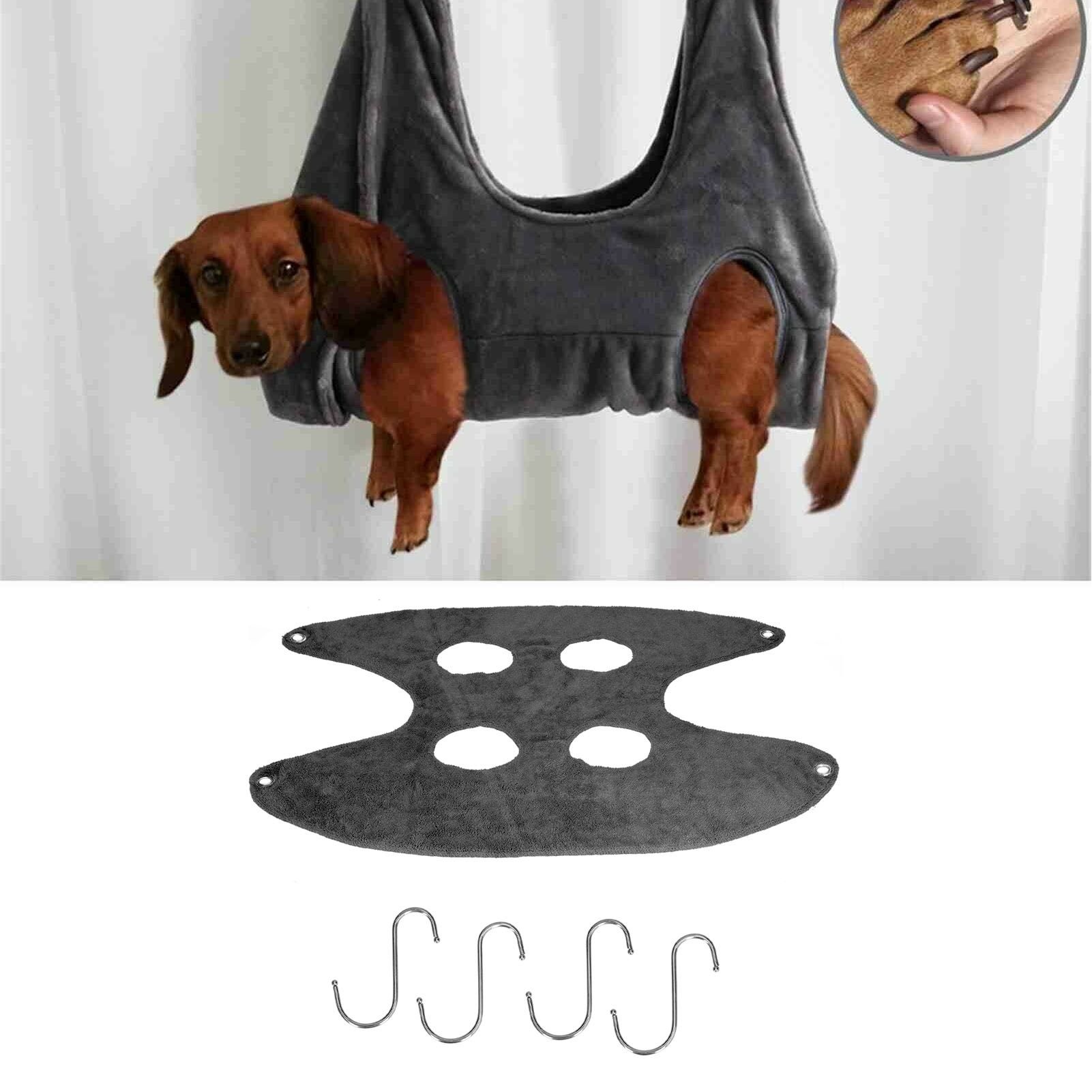 Pet Grooming Sling Dog Grooming Sling Hammock Helper for Bathing Washing Nail view 12