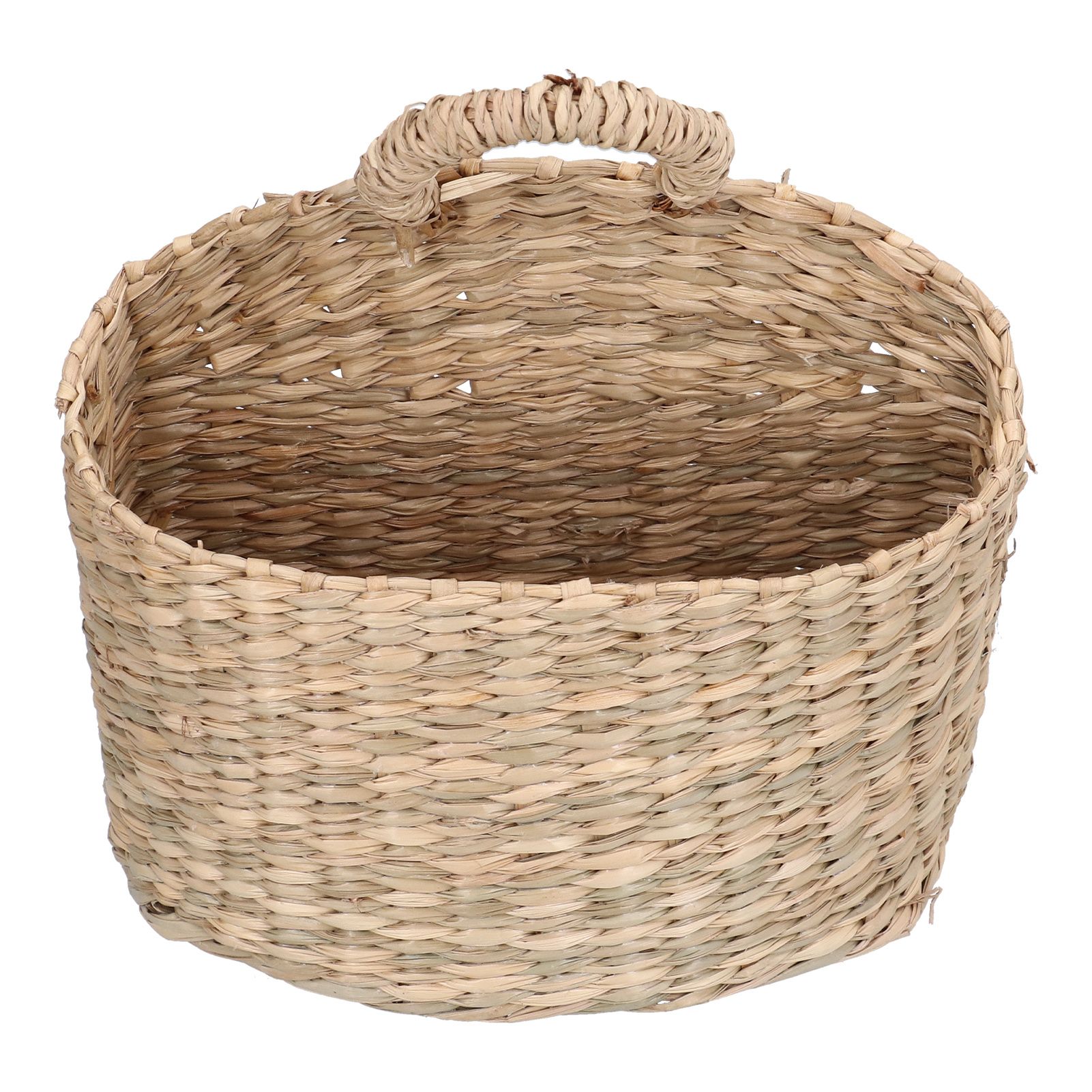 Hanging Basket Seagrass Woven Wall Hanging Storage Basket Organizer for Home view 3
