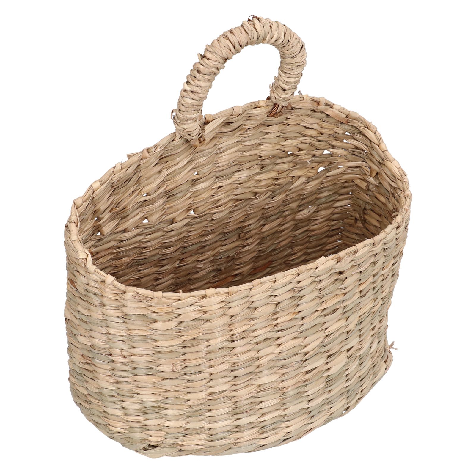 Hanging Basket Seagrass Woven Wall Hanging Storage Basket Organizer for Home view 5