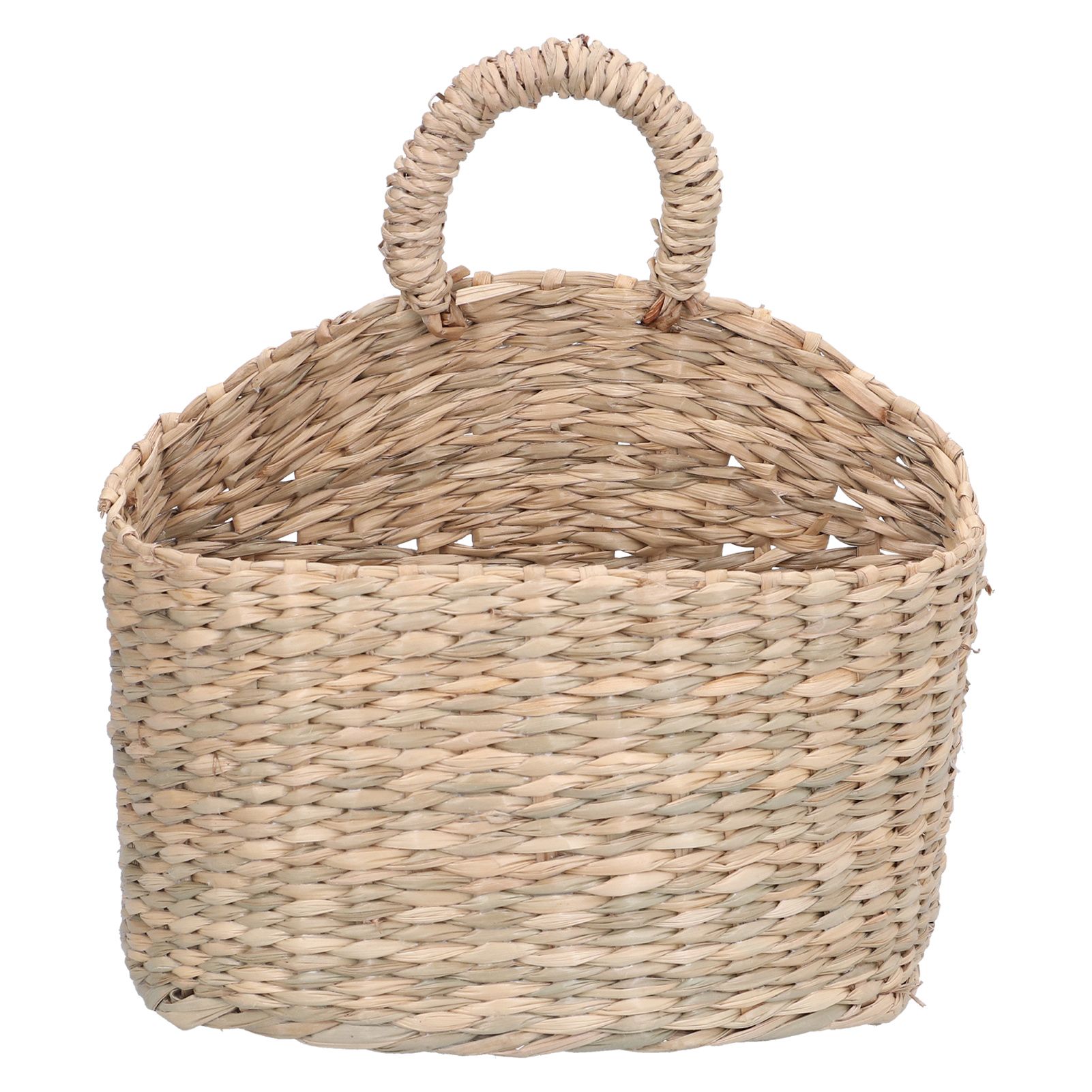 Hanging Basket Seagrass Woven Wall Hanging Storage Basket Organizer for Home view 6