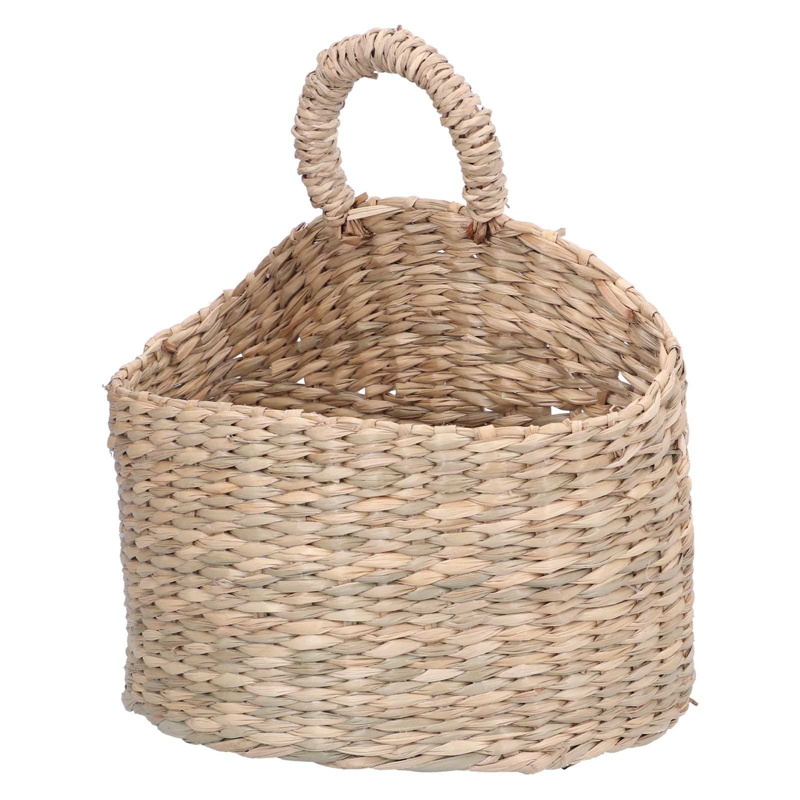 Hanging Basket Seagrass Woven Wall Hanging Storage Basket Organizer for Home view 7