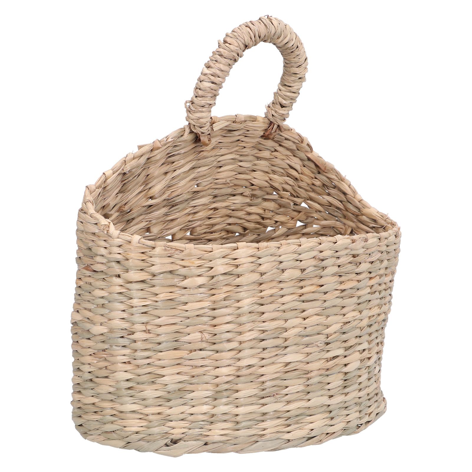 Hanging Basket Seagrass Woven Wall Hanging Storage Basket Organizer for Home view 8