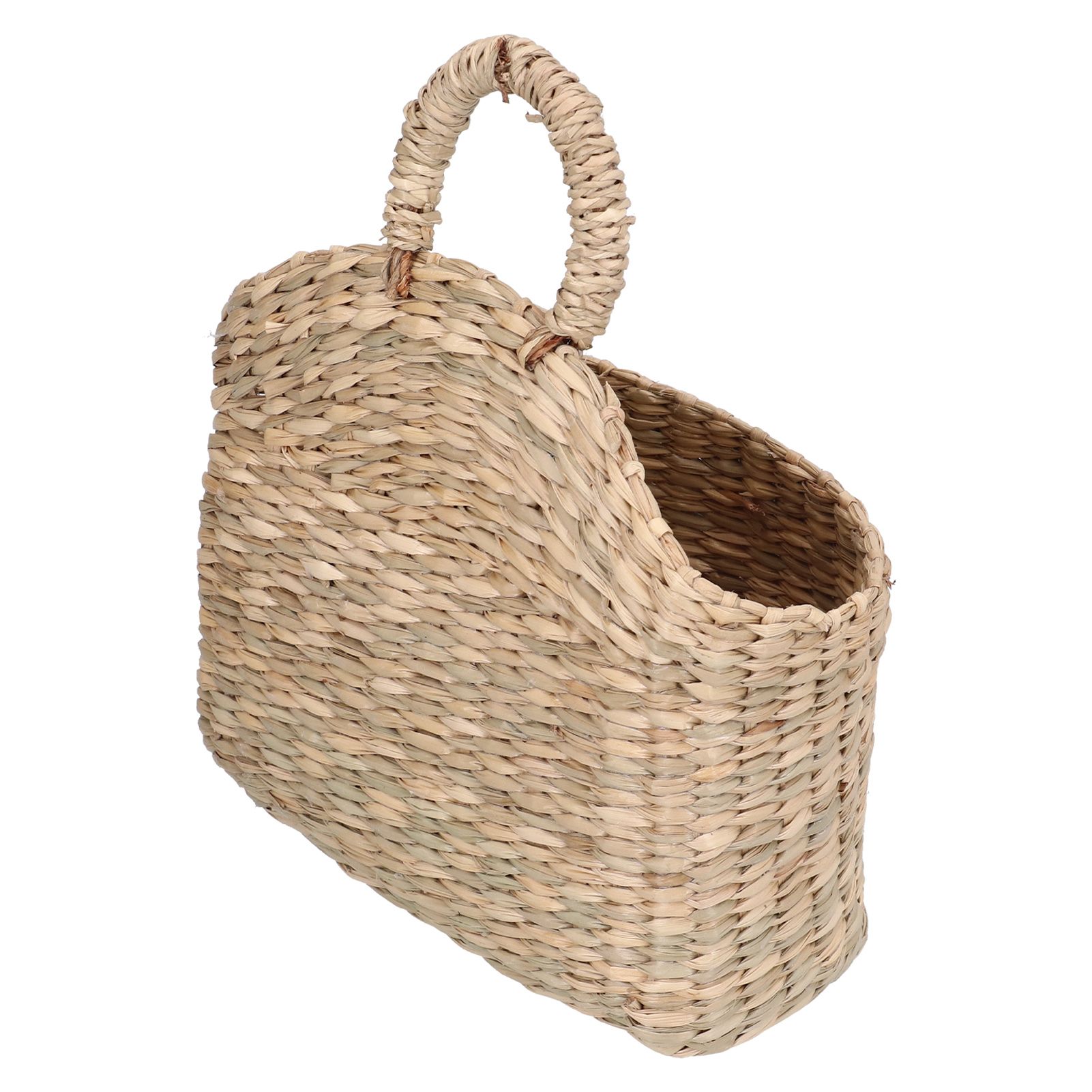Hanging Basket Seagrass Woven Wall Hanging Storage Basket Organizer for Home view 9