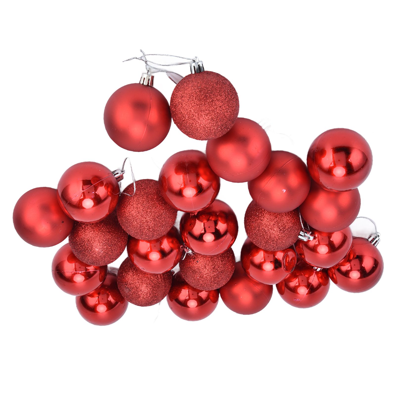 24Pcs Christmas Tree Ball 6cm Glittering Decoration Ornament for Home Party view 2