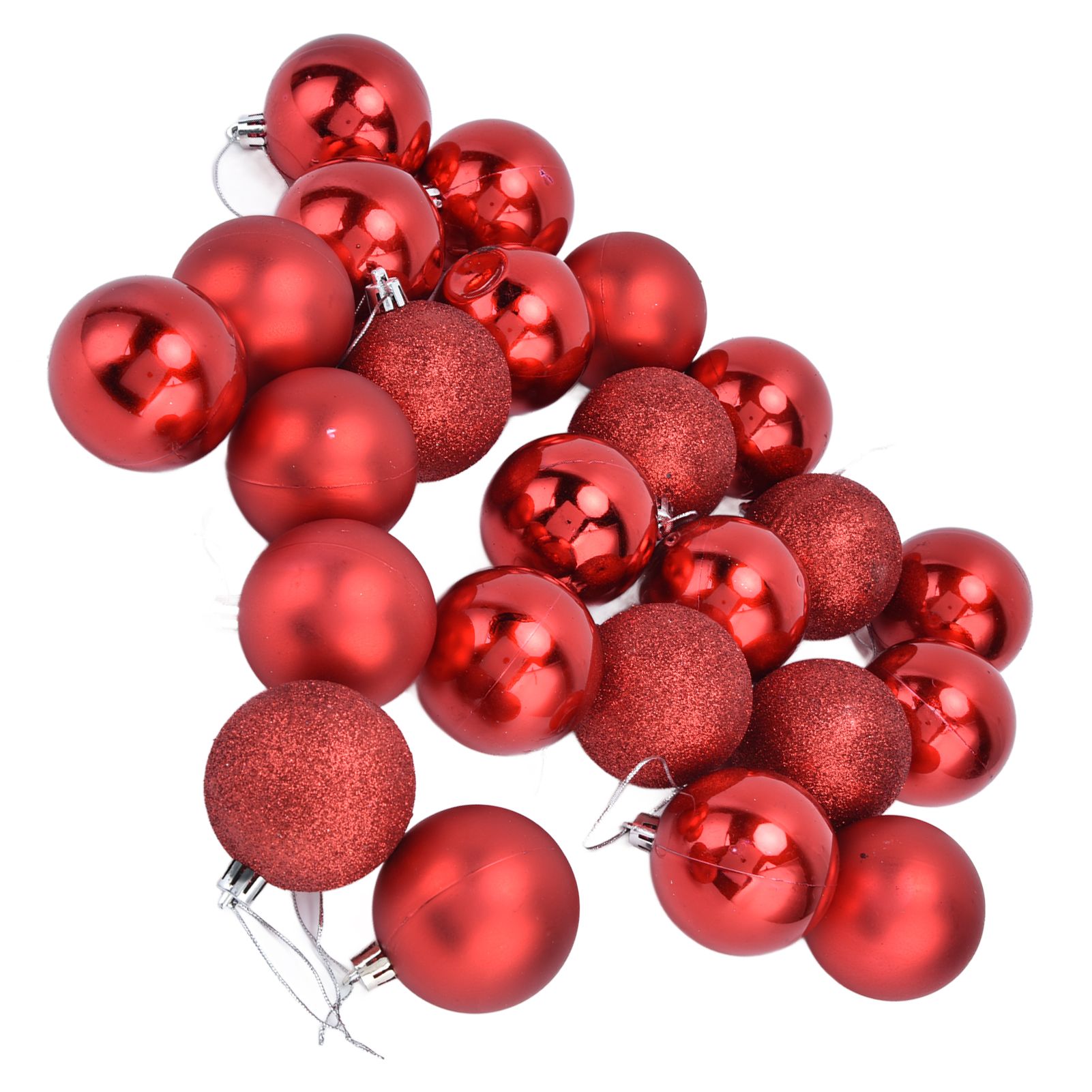 24Pcs Christmas Tree Ball 6cm Glittering Decoration Ornament for Home Party view 4