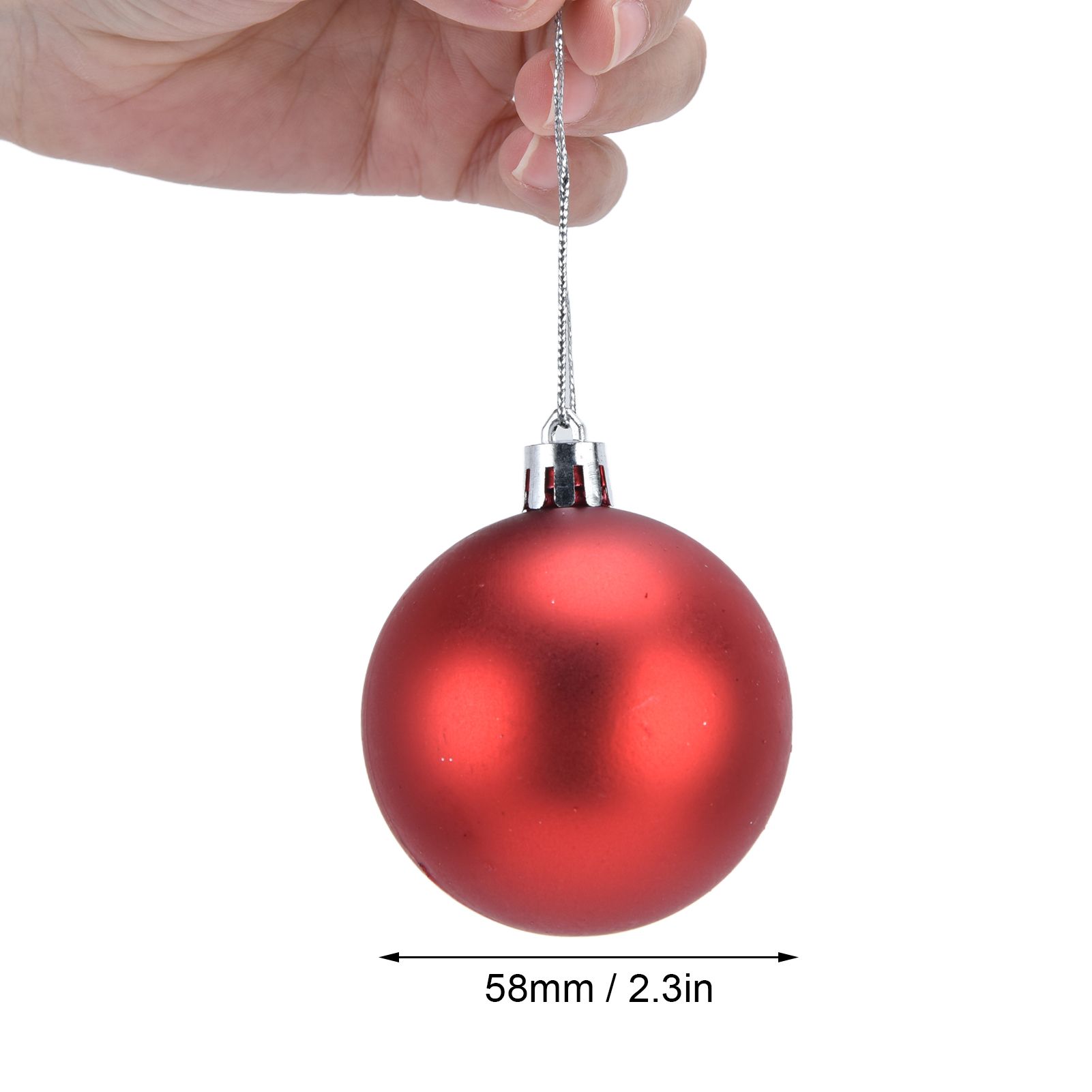 24Pcs Christmas Tree Ball 6cm Glittering Decoration Ornament for Home Party view 15