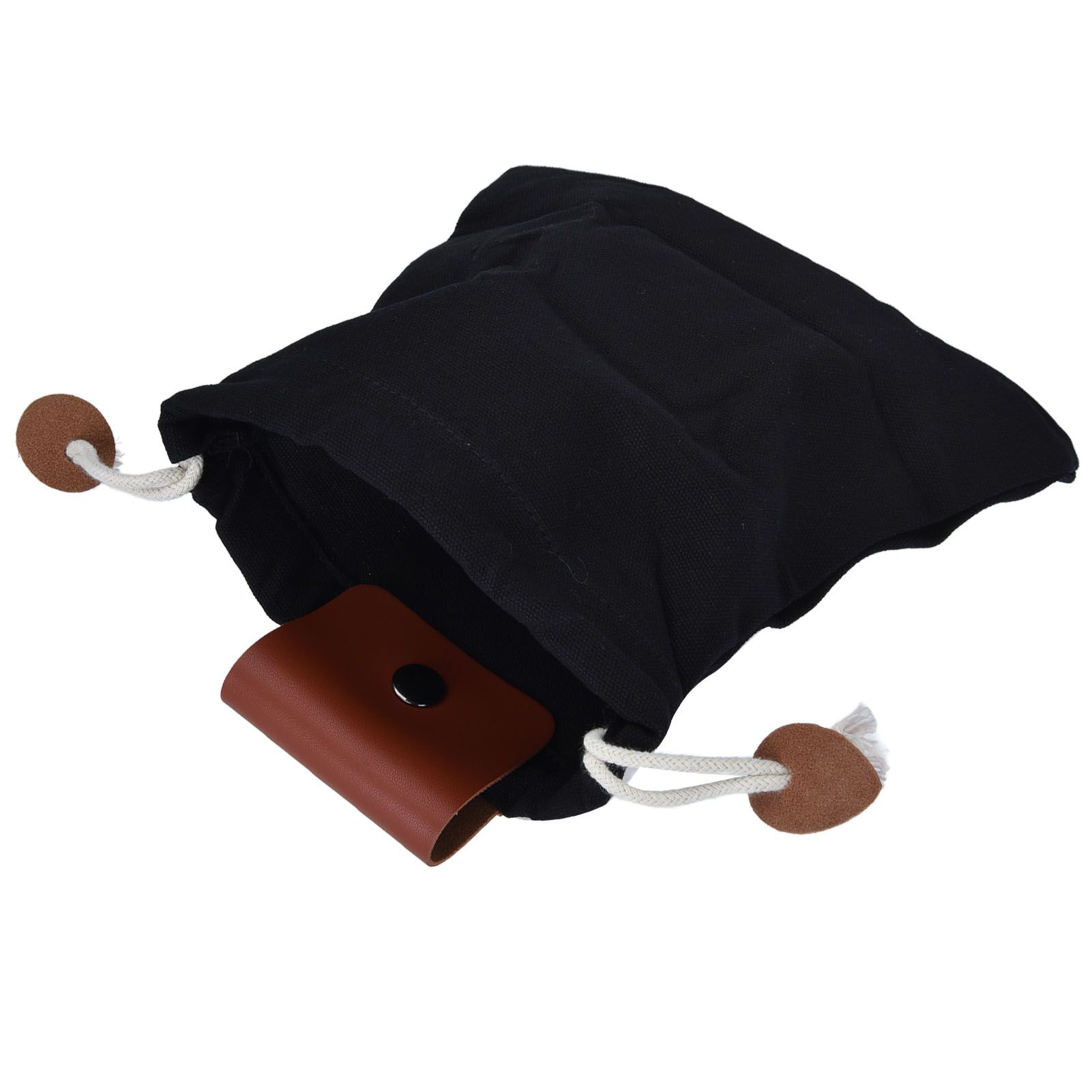 Foraging Pouch PU Leather Canvas Fruit Picking Storage Bag Waist Hanging Tool view 6