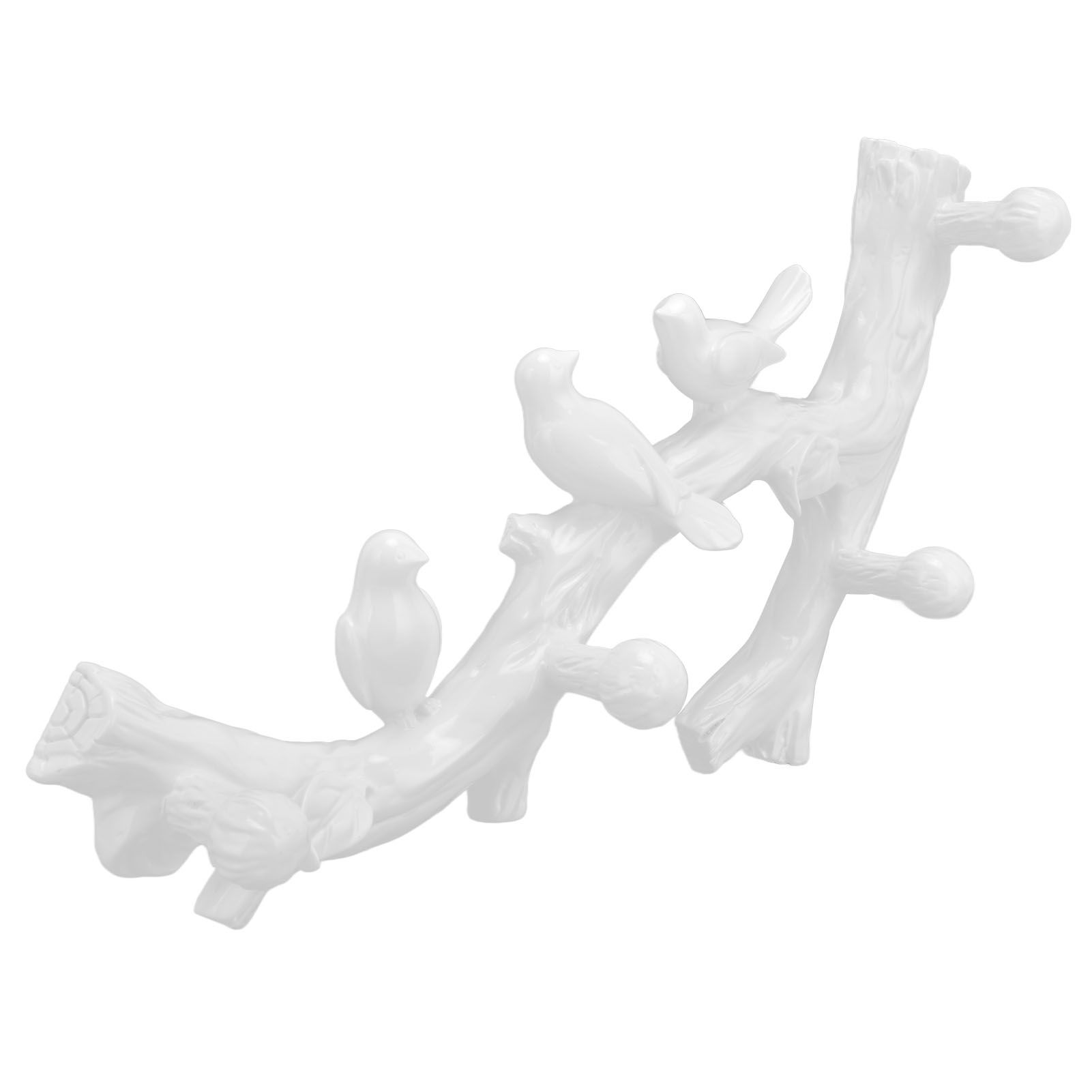 Resin Bird Hooks Wall Mounted Coat Key Hanger Creative 3D Home Decoration view 2