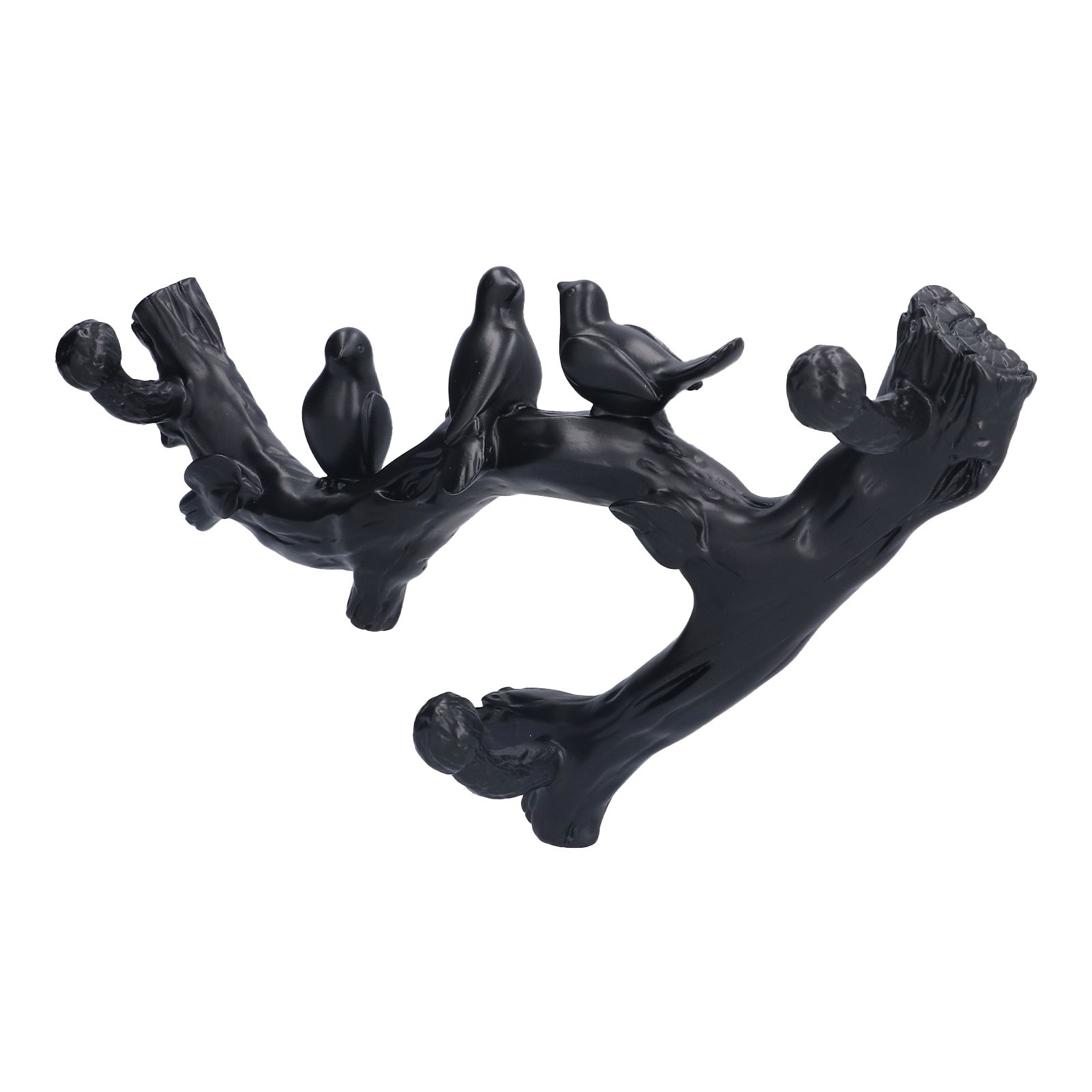 Decorative Hook Black Bird Branch Shape Three Dimensional Wall Mounted Home view 4