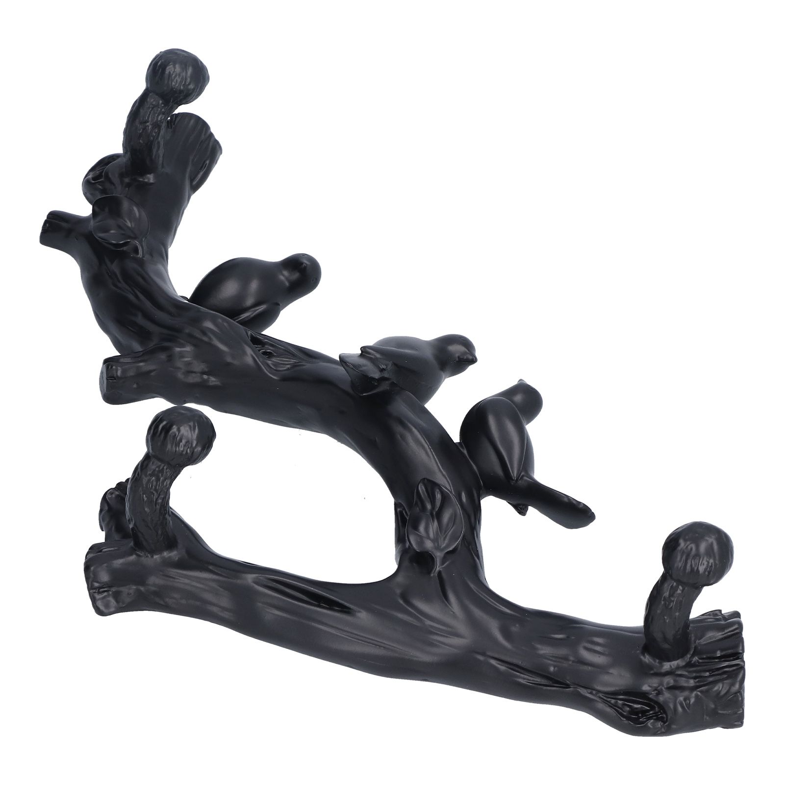 Decorative Hook Black Bird Branch Shape Three Dimensional Wall Mounted Home view 6