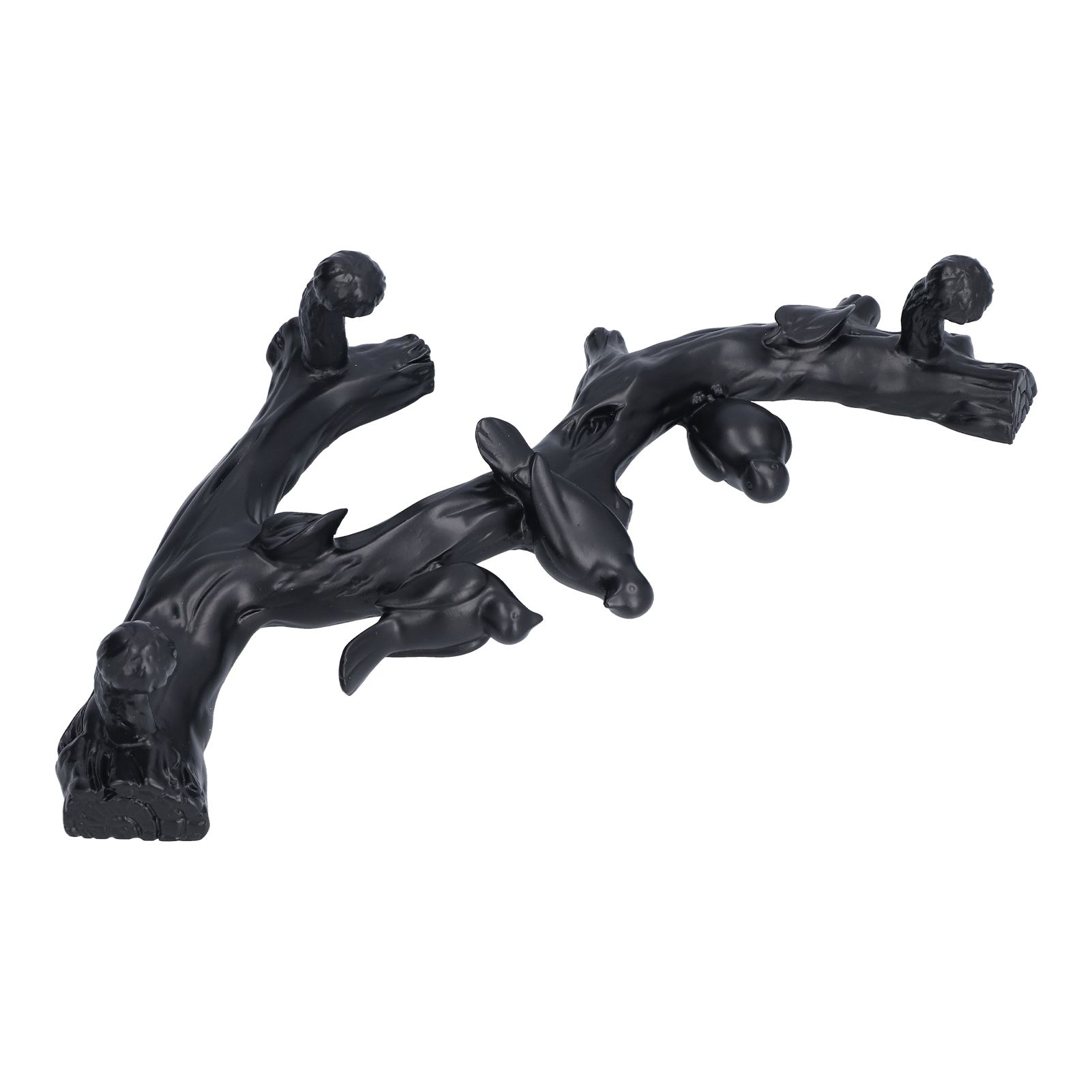 Decorative Hook Black Bird Branch Shape Three Dimensional Wall Mounted Home view 7
