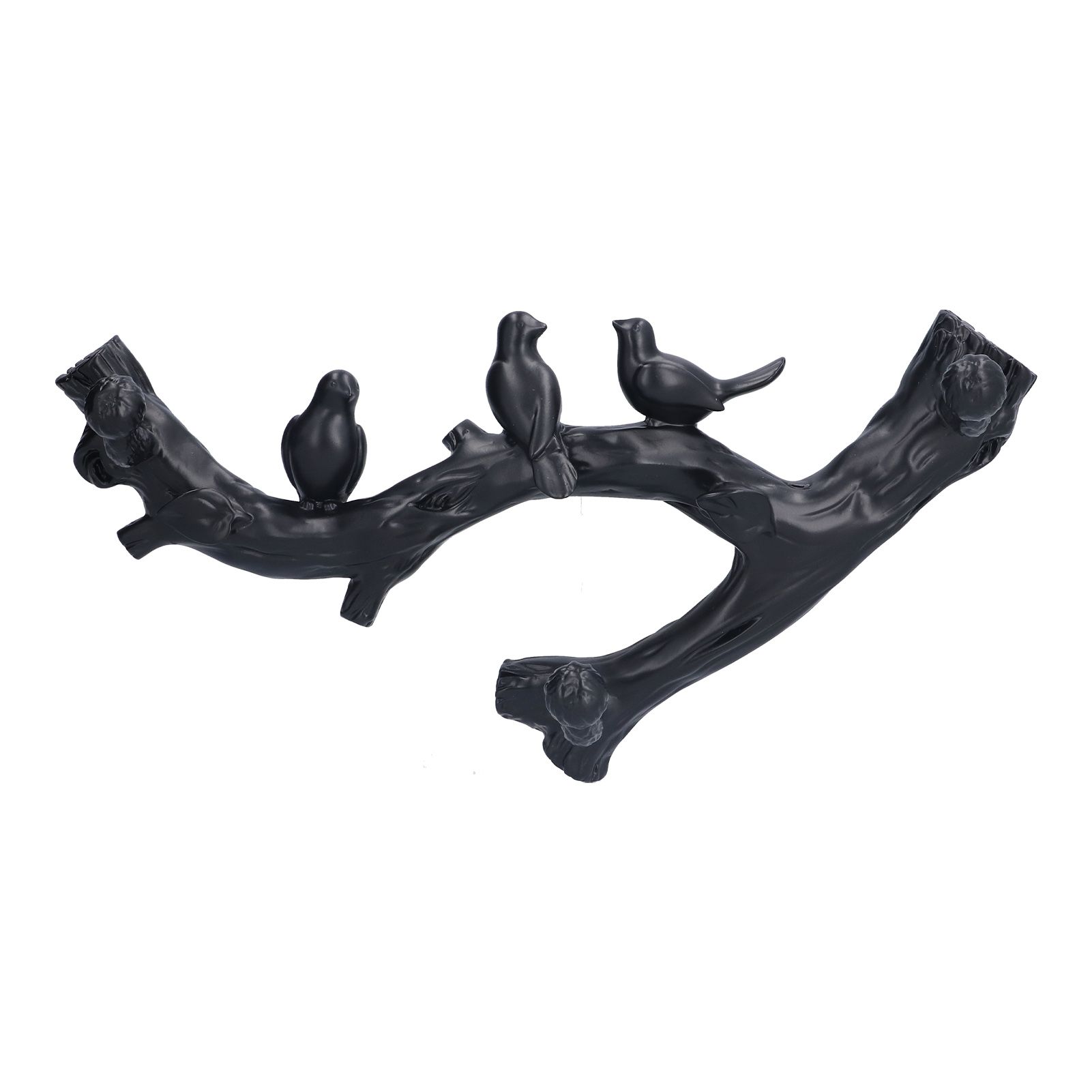 Decorative Hook Black Bird Branch Shape Three Dimensional Wall Mounted Home view 8