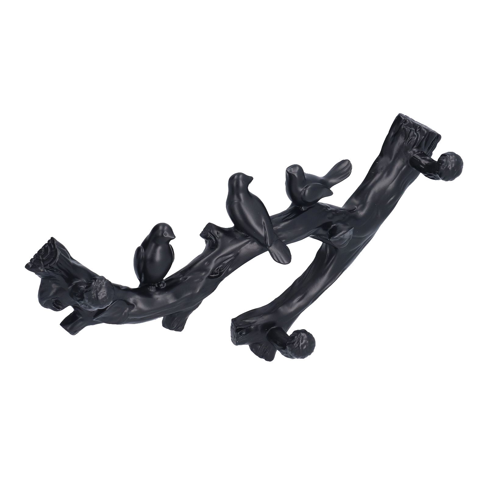 Decorative Hook Black Bird Branch Shape Three Dimensional Wall Mounted Home view 10
