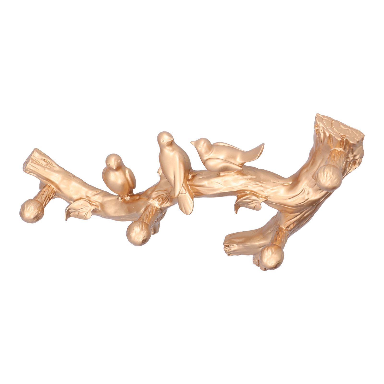 Decorative Hook Golden Bird Branch Shape Three Dimensional Wall Mounted Home view 8