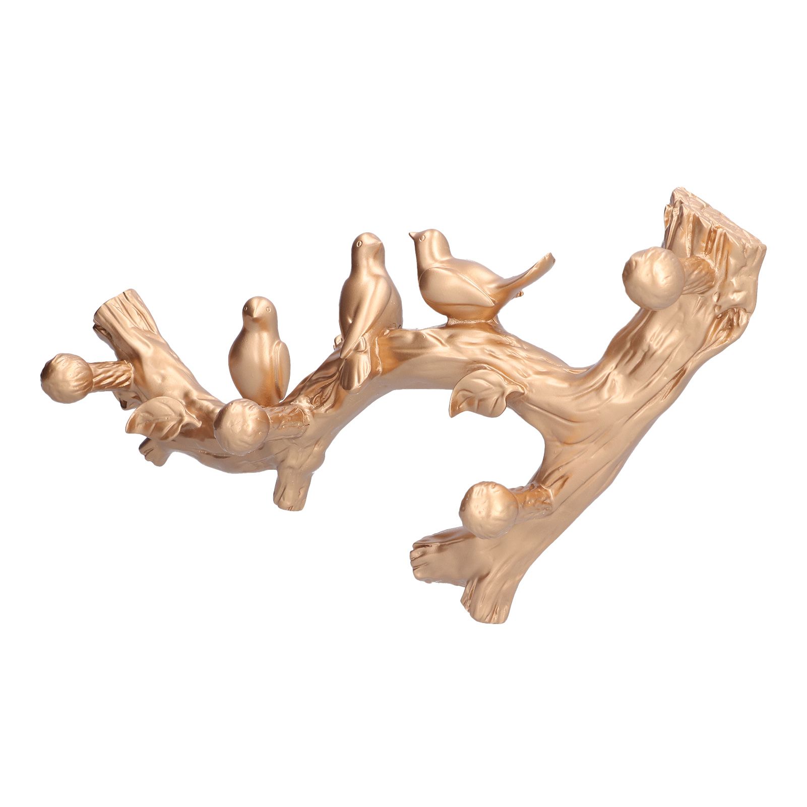 Decorative Hook Golden Bird Branch Shape Three Dimensional Wall Mounted Home view 10