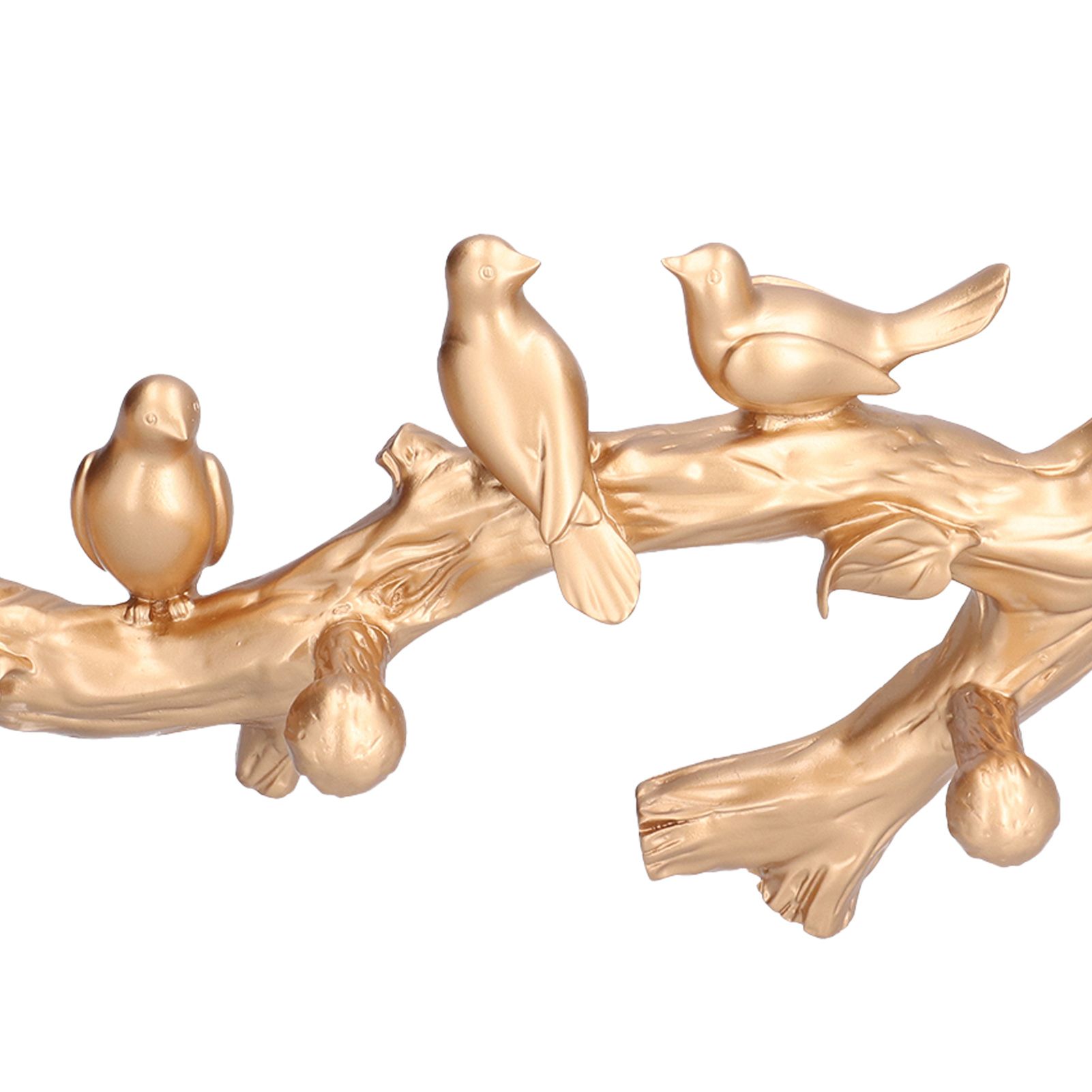 Decorative Hook Golden Bird Branch Shape Three Dimensional Wall Mounted Home view 14