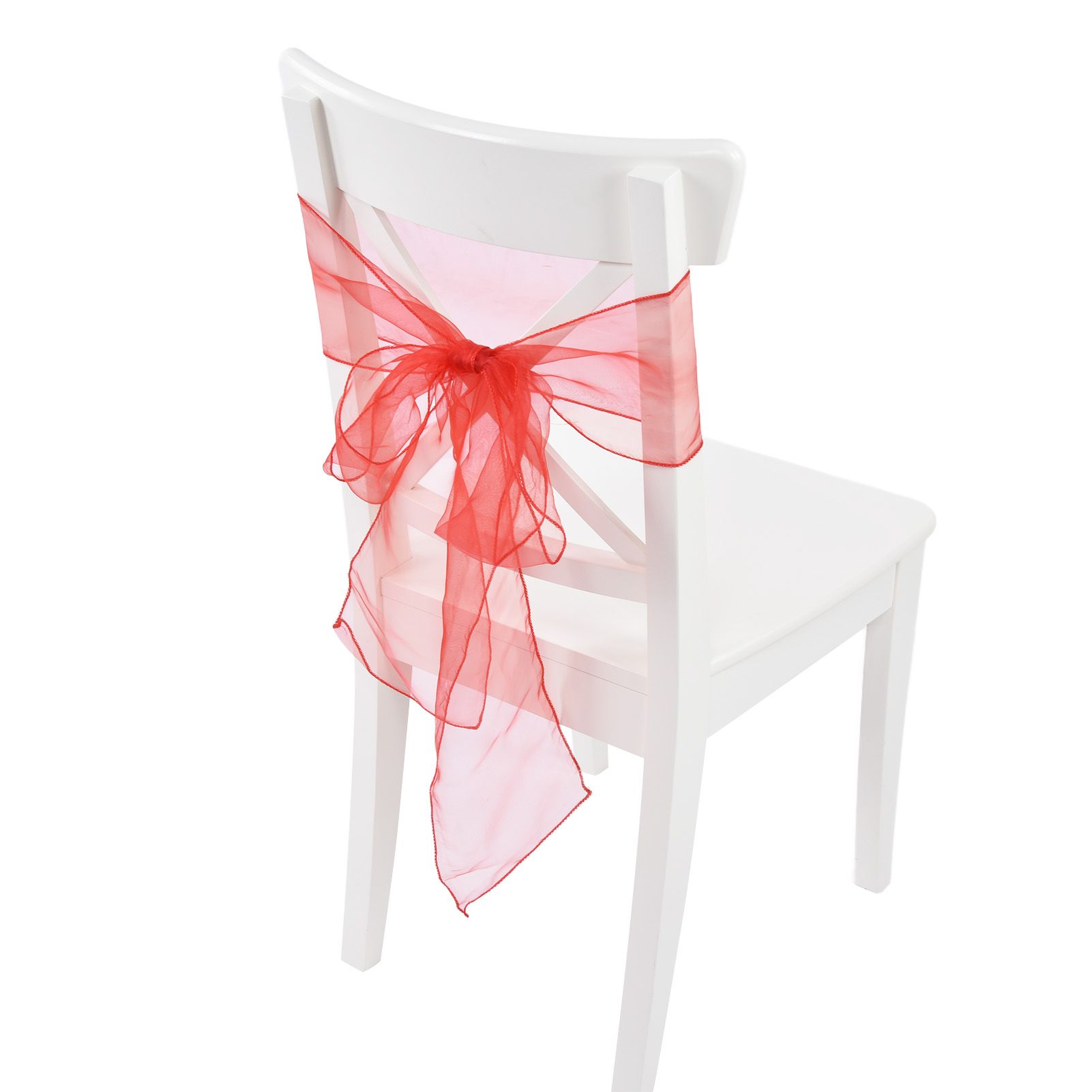 10Pcs Organza Banquet Chair Sash Exquisite Chair Bows Sashes for Wedding Party view 8