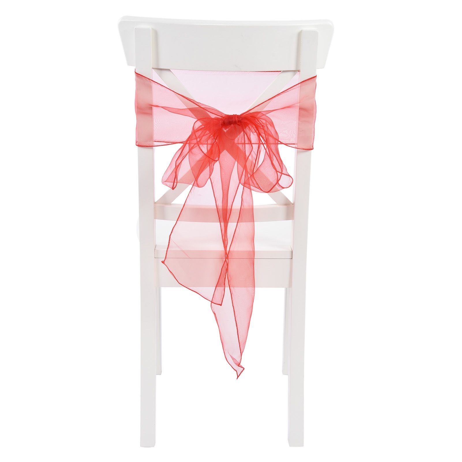 10Pcs Organza Banquet Chair Sash Exquisite Chair Bows Sashes for Wedding Party view 9