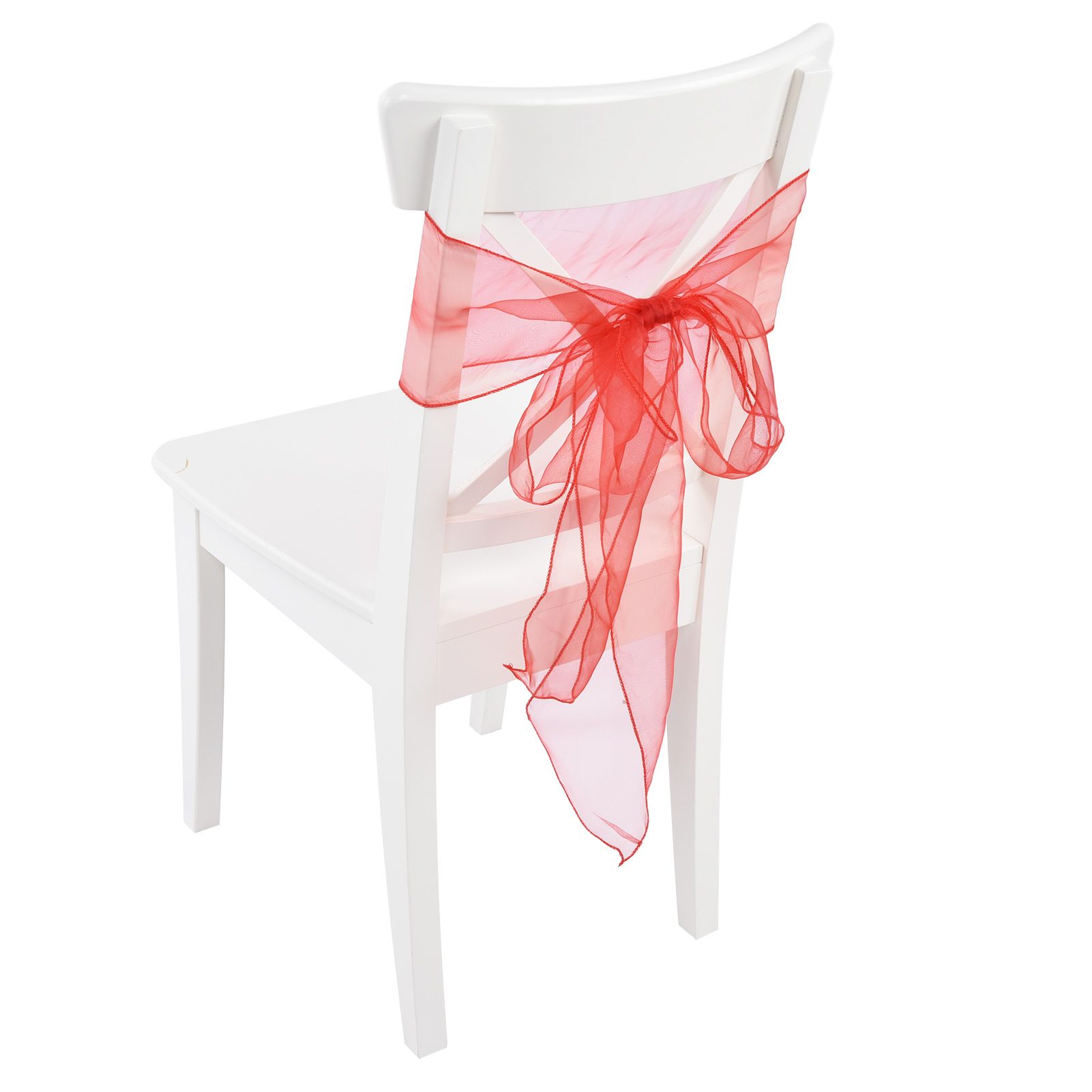 10Pcs Organza Banquet Chair Sash Exquisite Chair Bows Sashes for Wedding Party view 10