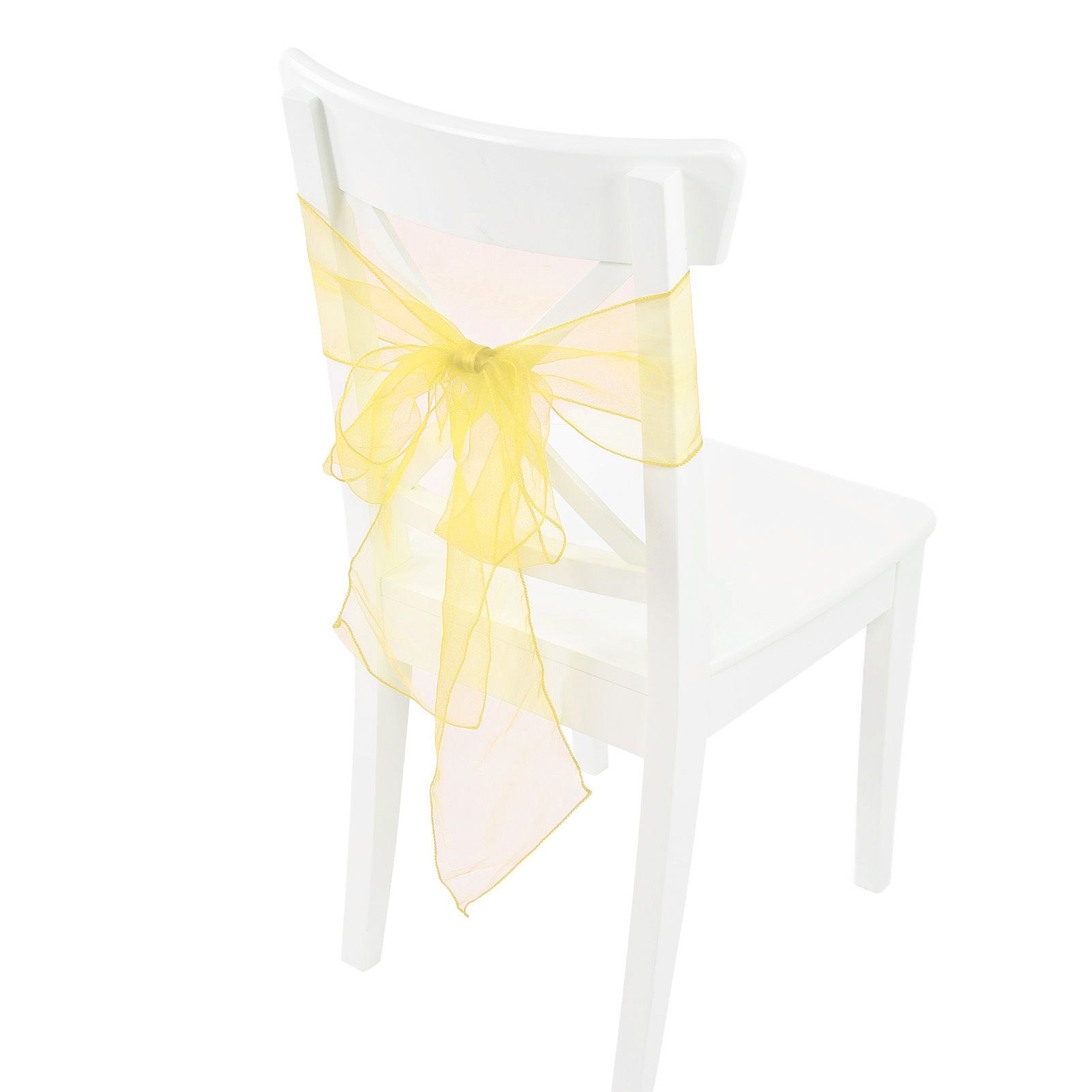 10Pcs Organza Banquet Chair Sash Exquisite Chair Bows Sashes for Wedding Party view 8