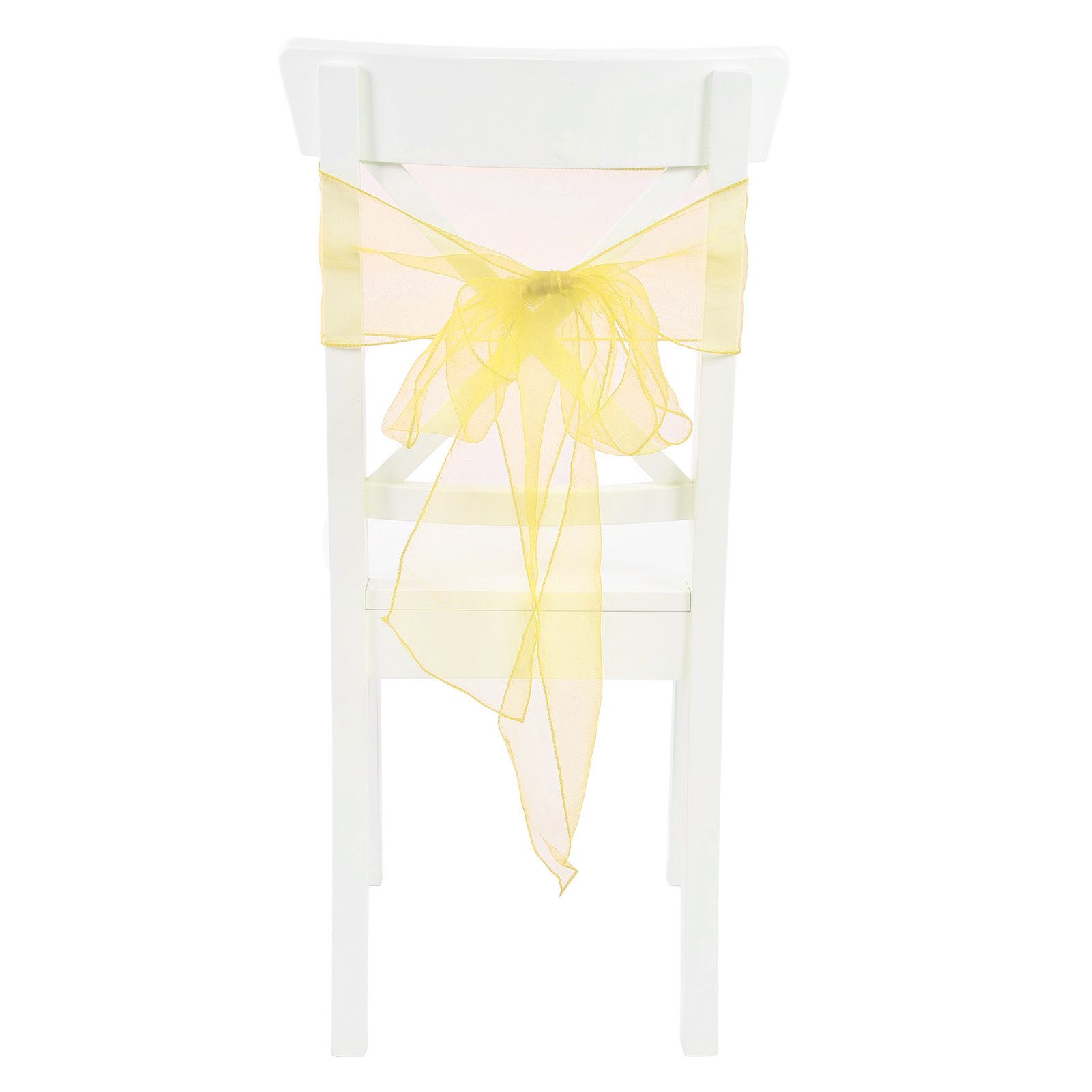 10Pcs Organza Banquet Chair Sash Exquisite Chair Bows Sashes for Wedding Party view 9