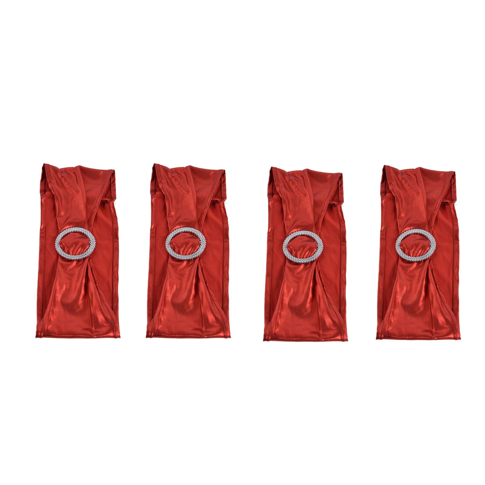 10Pcs Chair Cover Bands Elastic Stretch Sashes Bows for Wedding Banquet Hotel view 3