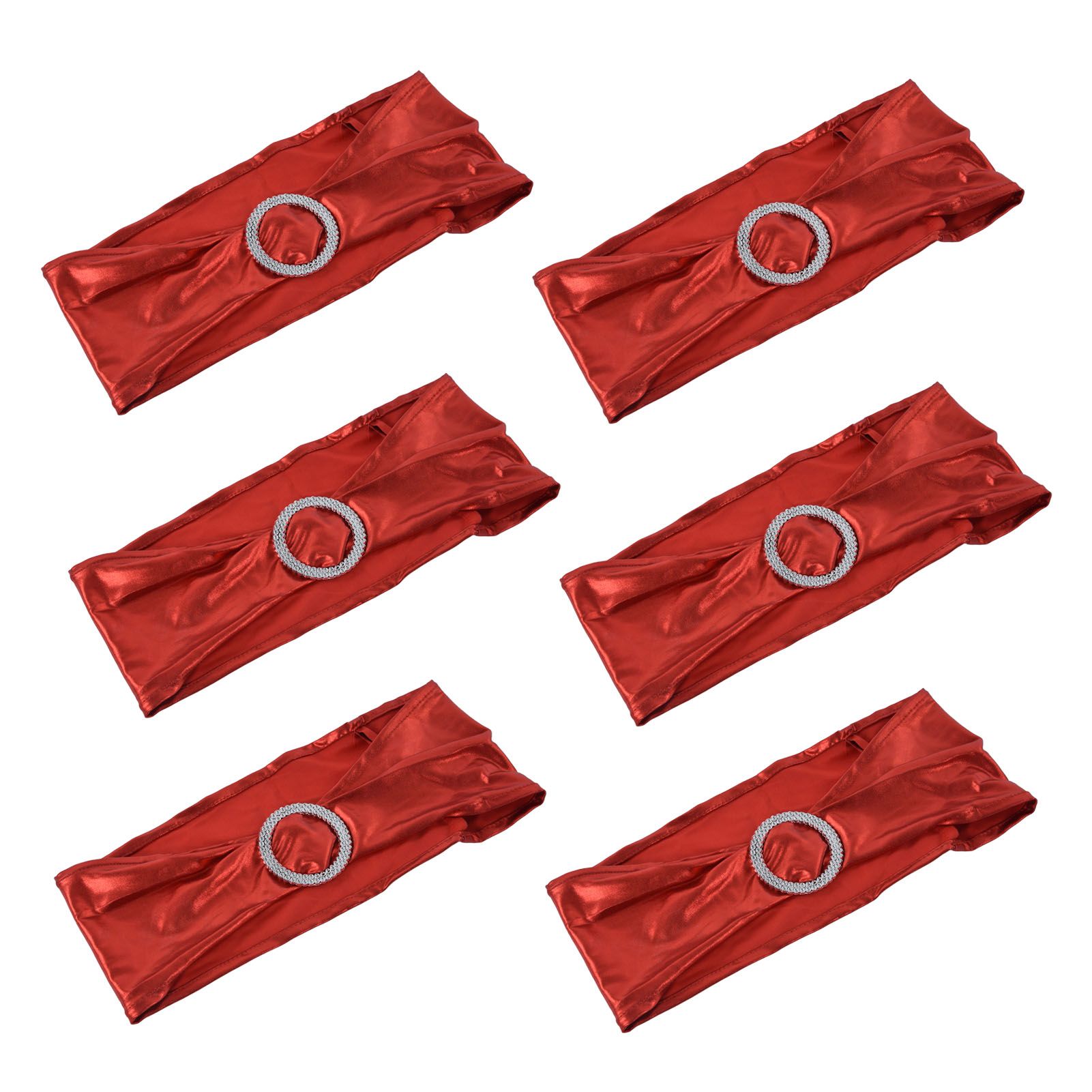 10Pcs Chair Cover Bands Elastic Stretch Sashes Bows for Wedding Banquet Hotel view 8