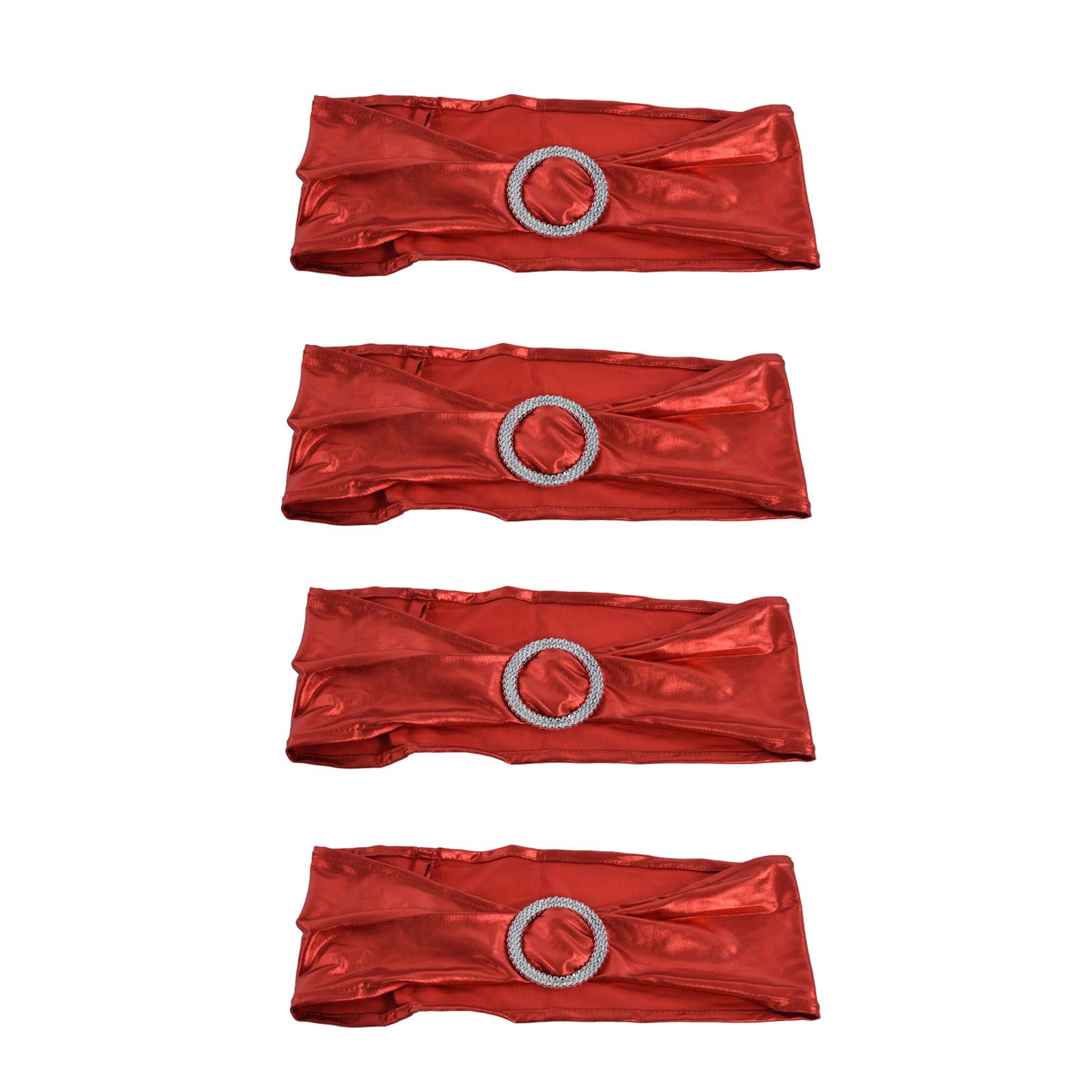 10Pcs Chair Cover Bands Elastic Stretch Sashes Bows for Wedding Banquet Hotel view 10