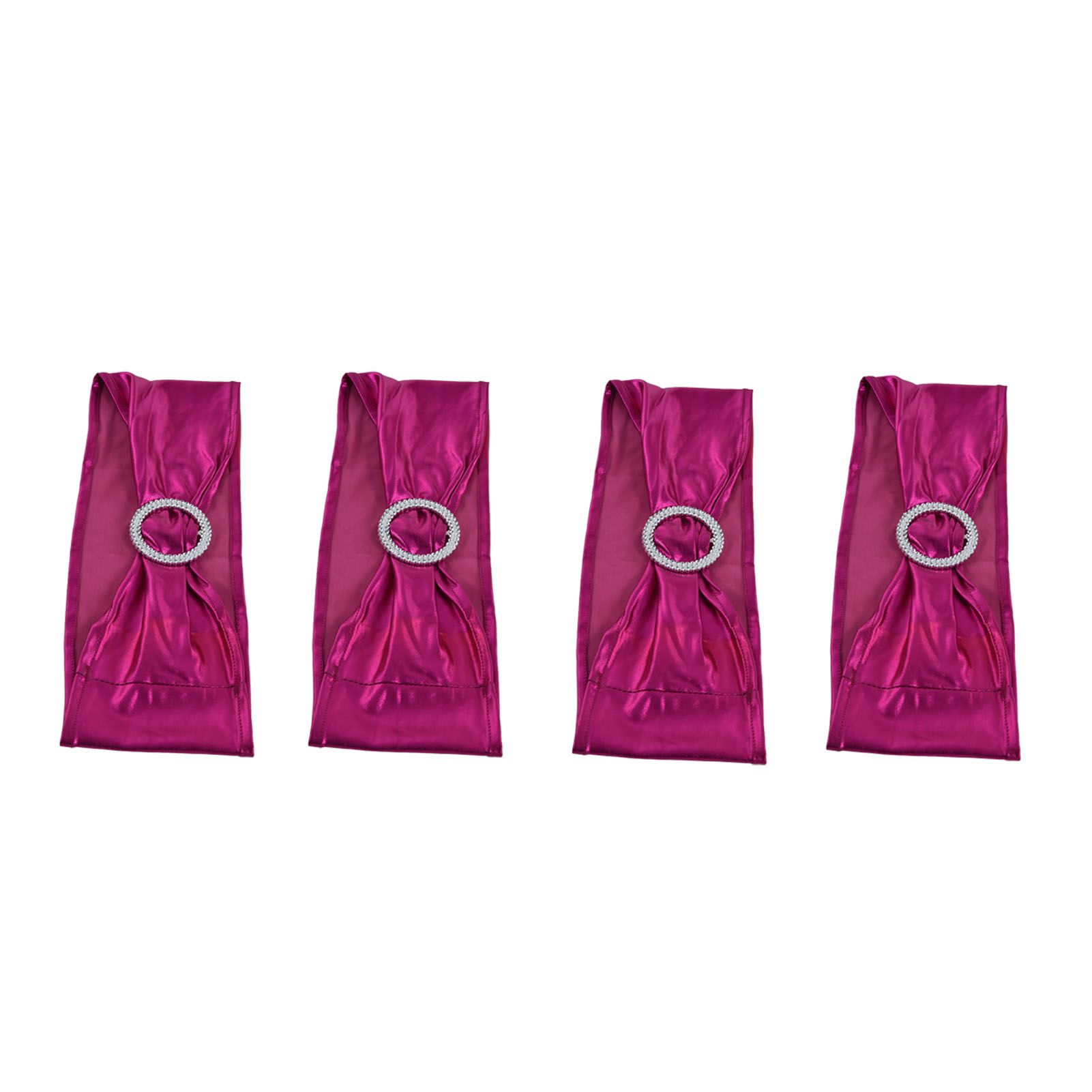10Pcs Chair Cover Bands Elastic Stretch Sashes Bows for Wedding Banquet Hotel view 3