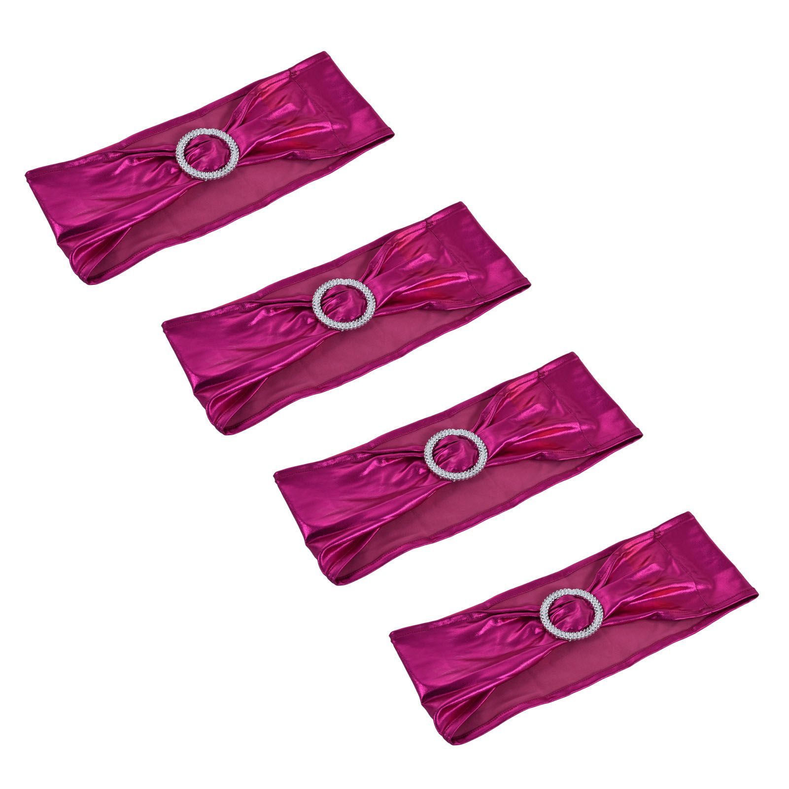 10Pcs Chair Cover Bands Elastic Stretch Sashes Bows for Wedding Banquet Hotel view 6