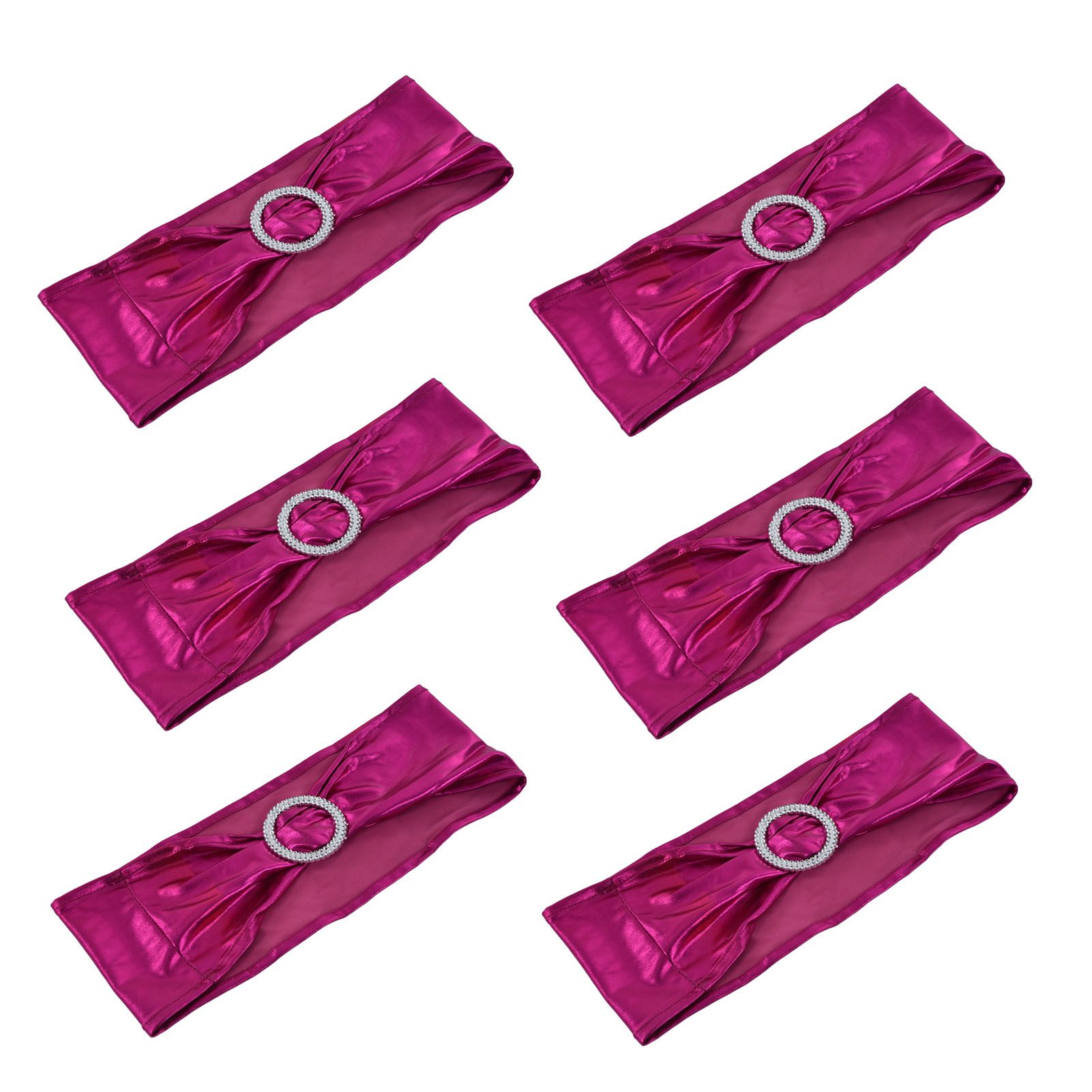10Pcs Chair Cover Bands Elastic Stretch Sashes Bows for Wedding Banquet Hotel view 8