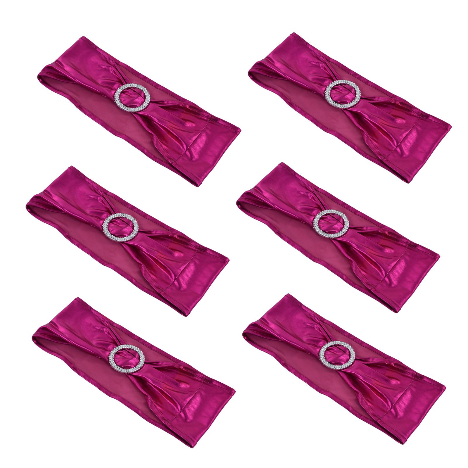 10Pcs Chair Cover Bands Elastic Stretch Sashes Bows for Wedding Banquet Hotel view 9