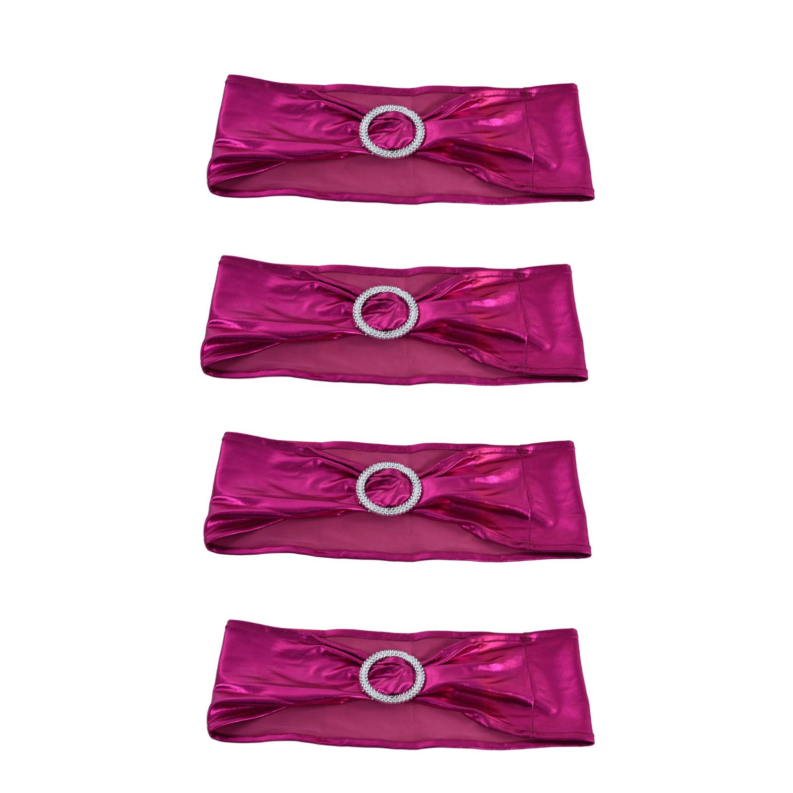 10Pcs Chair Cover Bands Elastic Stretch Sashes Bows for Wedding Banquet Hotel view 10