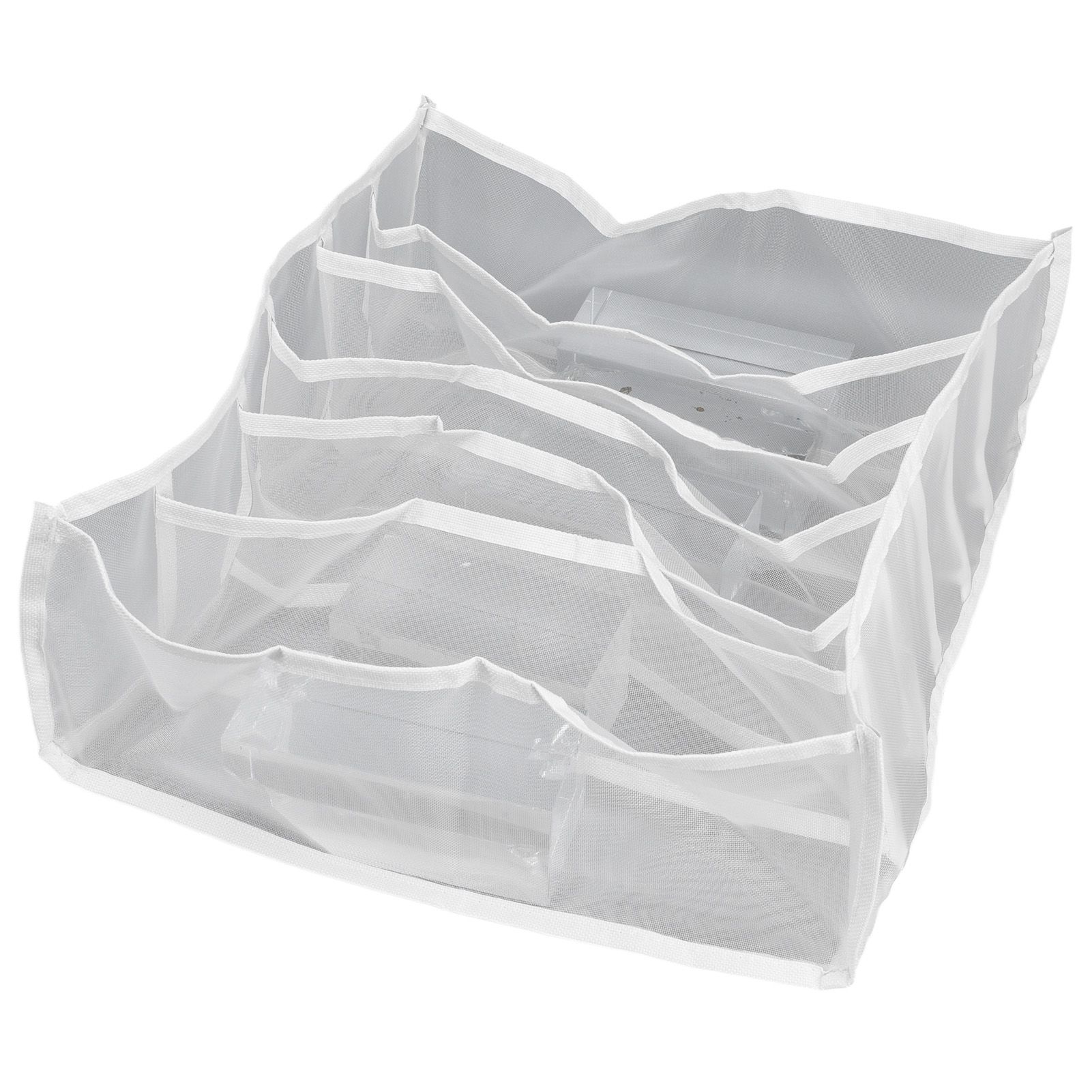 Underwear Storage Box Breathable Foldable Multiple Cells Drawer Organizer for