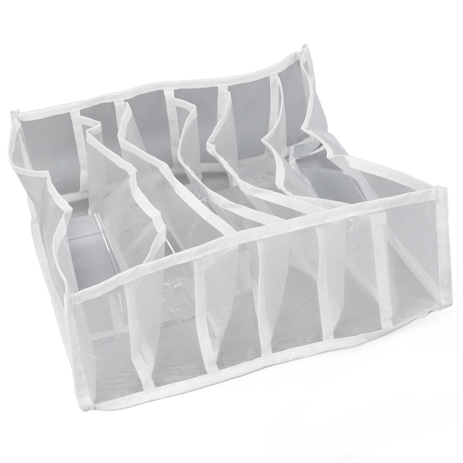 Underwear Storage Box Breathable Foldable Multiple Cells Drawer Organizer for view 10