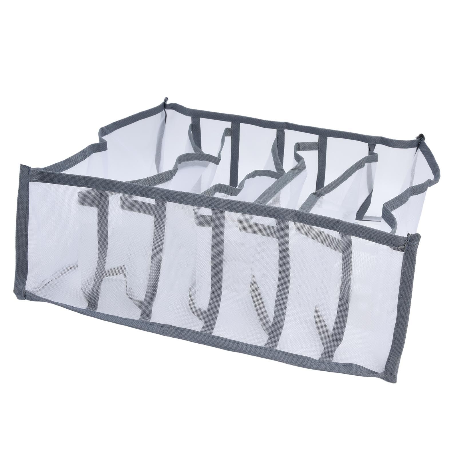 Underwear Organizer Mesh Foldable Breathable Multi Cells Socks Storage Box for view 2