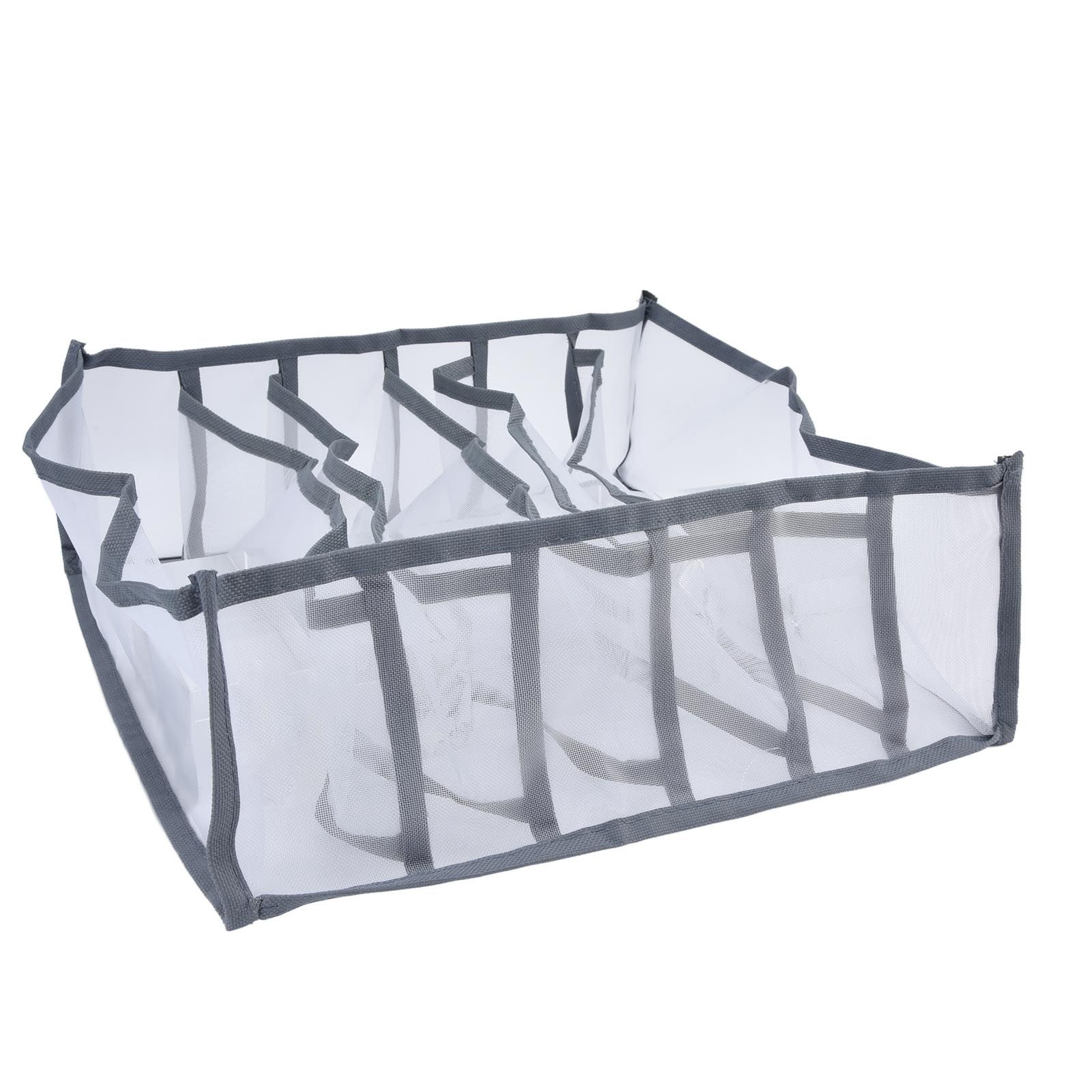 Underwear Organizer Mesh Foldable Breathable Multi Cells Socks Storage Box for view 3