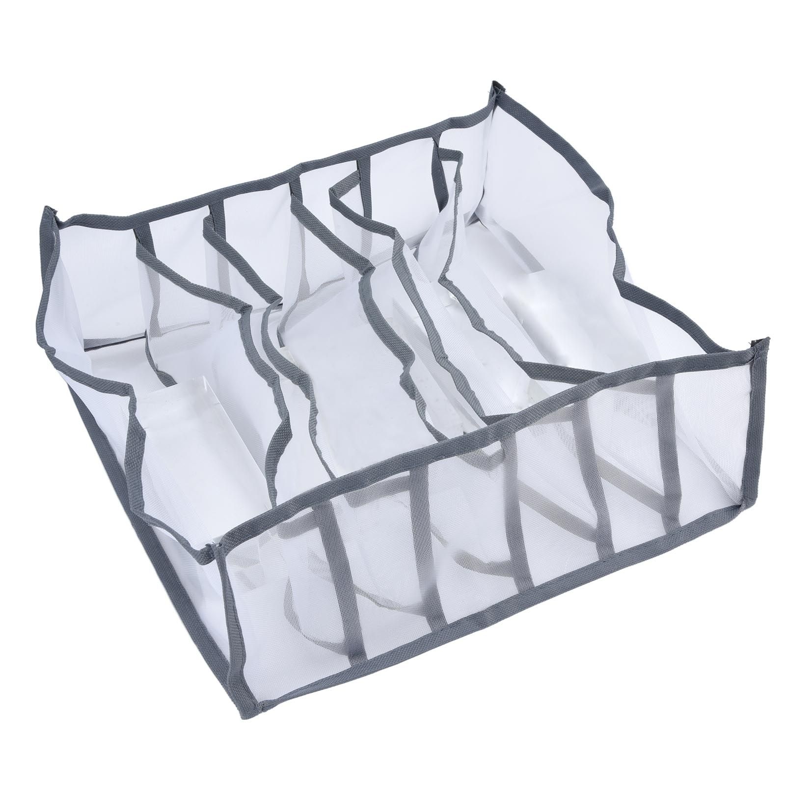 Underwear Organizer Mesh Foldable Breathable Multi Cells Socks Storage Box for view 4