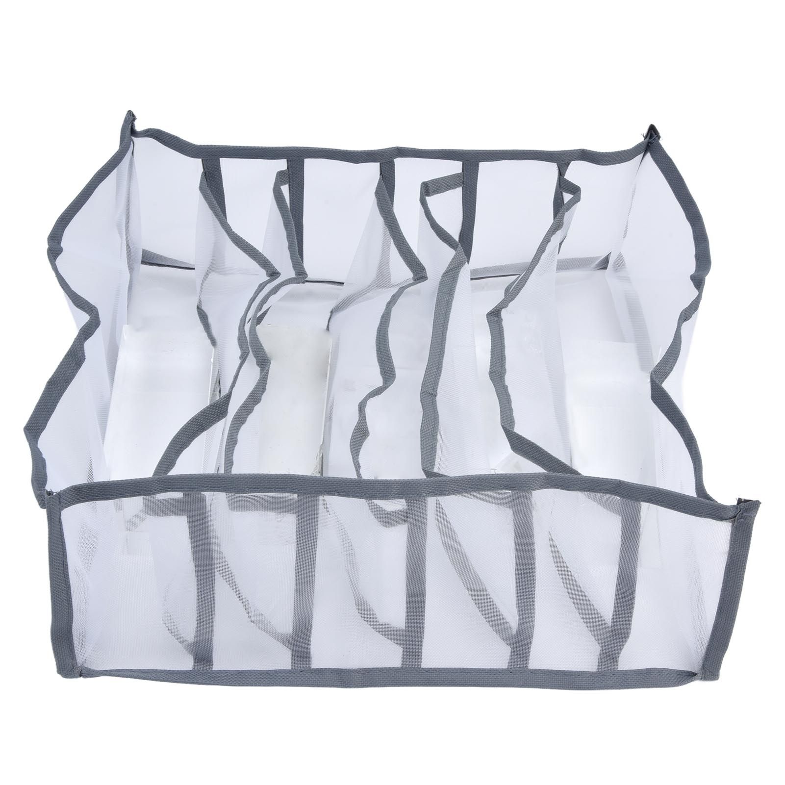 Underwear Organizer Mesh Foldable Breathable Multi Cells Socks Storage Box for view 5