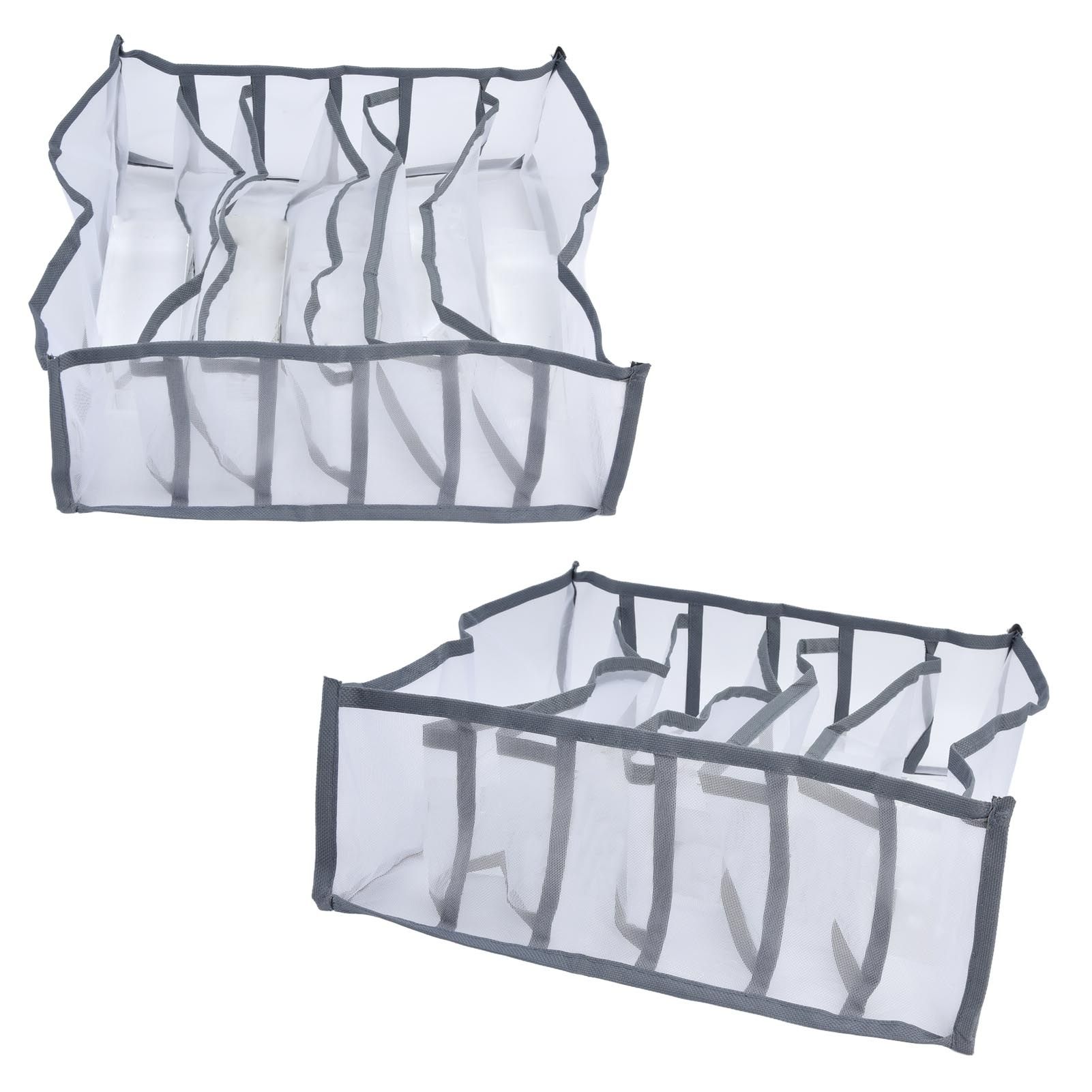 Underwear Organizer Mesh Foldable Breathable Multi Cells Socks Storage Box for view 9