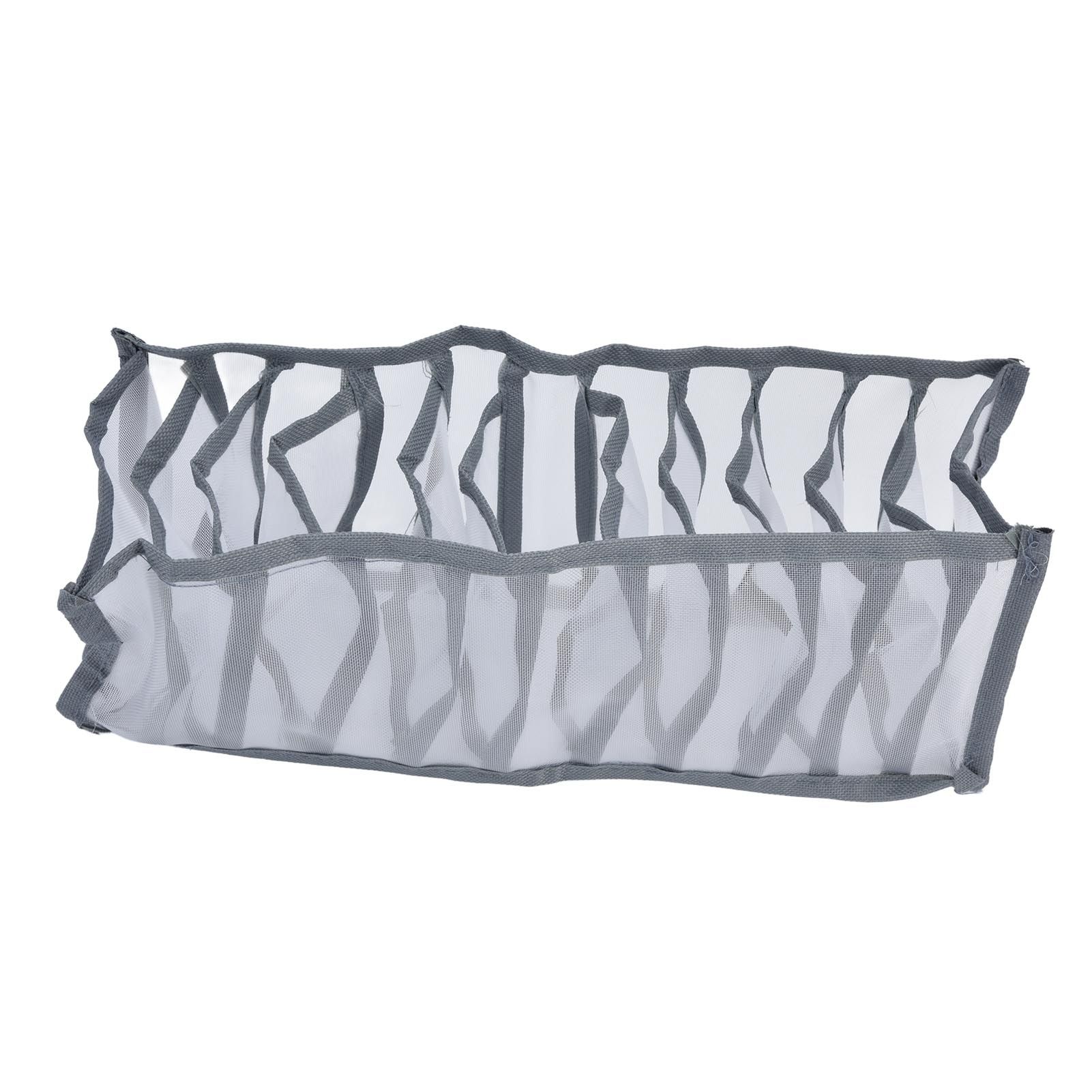 Underwear Organizer Mesh Foldable Breathable Multi Cells Socks Storage Box for view 2