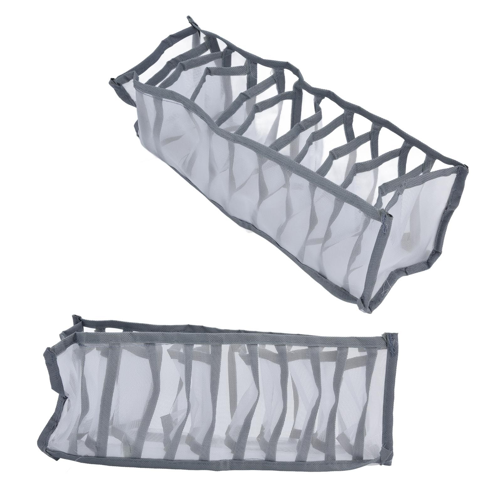 Underwear Organizer Mesh Foldable Breathable Multi Cells Socks Storage Box for view 3